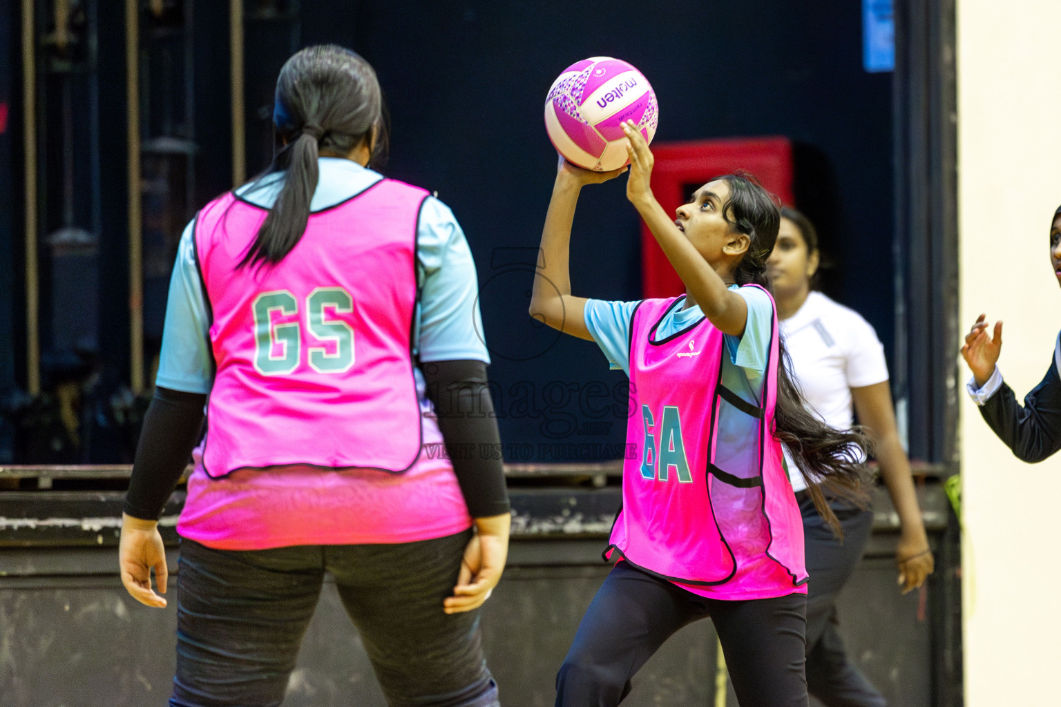 AIS Netball Academy vs MV Netters Academy in Day 6 of 3rd Netball Junior Championship, held at Social Center on Friday 24th January 2025 . Photos: Shuu Abdul Sattar / images.mv