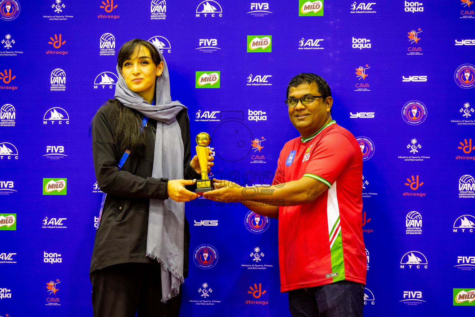 Final of CAVA Woman's Volleyball Challenge Cup 2024 was held in Social Center, Male', Maldives on Wednesday, 11th September 2024. Photos: Nausham Waheed / images.mv