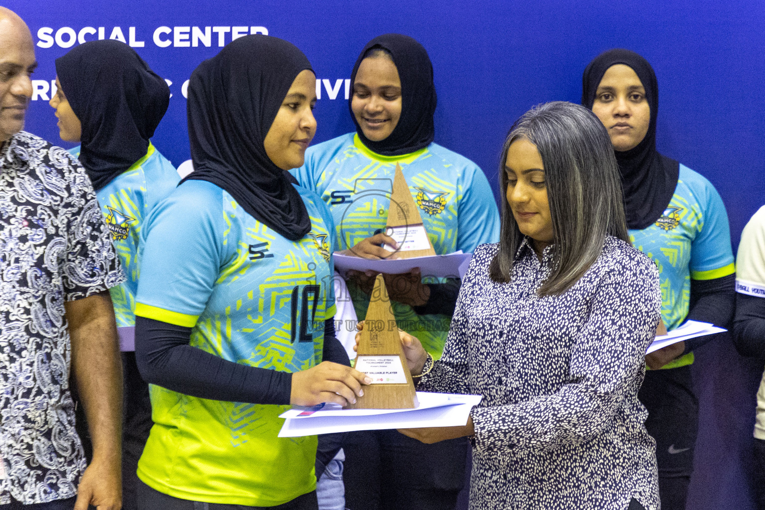 Final of Women's Division of Volleyball Association Cup 2023 held in Male', Maldives on Tuesday, 9th January 2024 at Social Center Indoor Hall Photos By: Nausham Waheed /images.mv