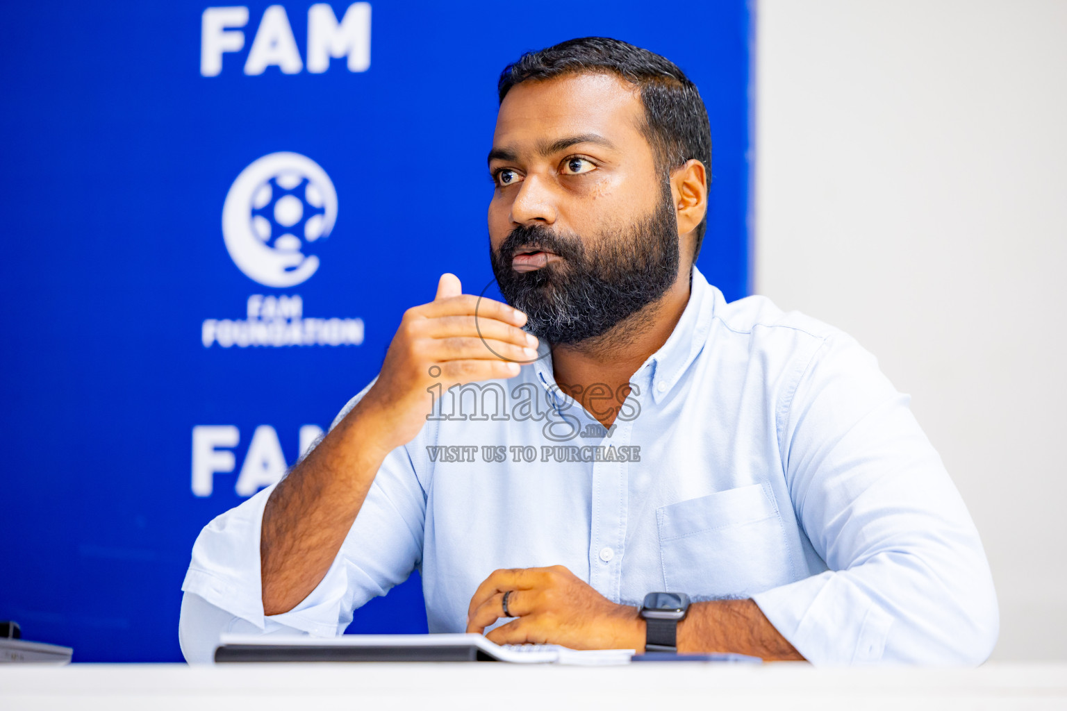 Press conference by FAM Normalization Committee was held at National Stadium in Male', Maldives on Sunday, 18th September 2024. Photos: Nausham Waheed / images.mv