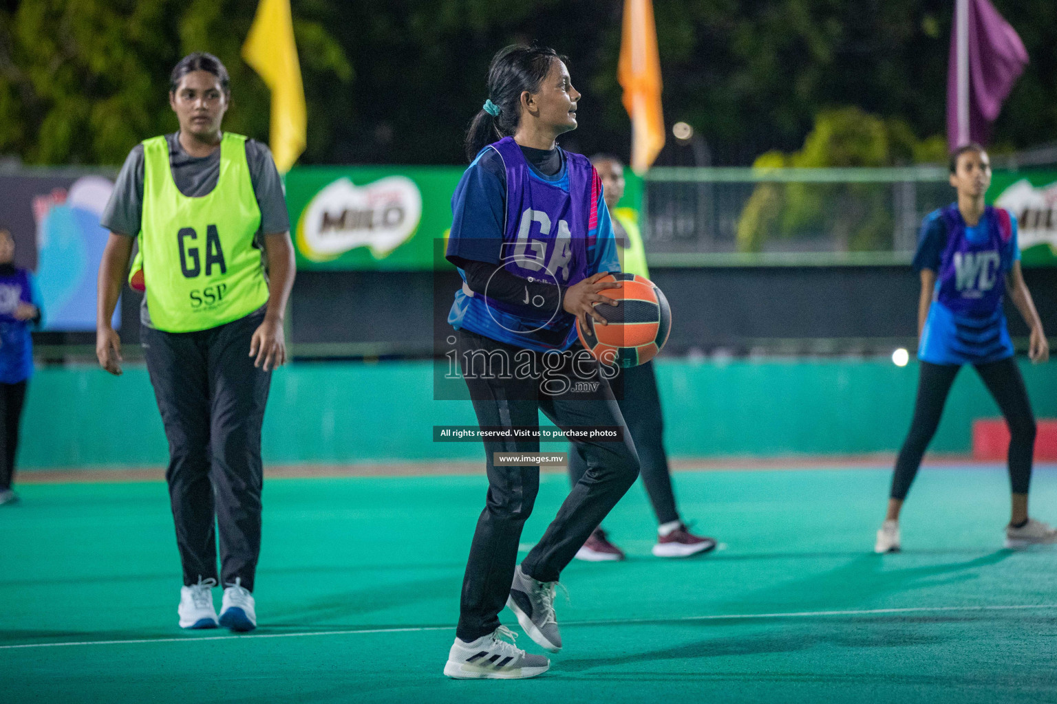 Day 6 of 20th Milo National Netball Tournament 2023, held in Synthetic Netball Court, Male', Maldives on 4th June 2023 Photos: Nausham Waheed/ Images.mv