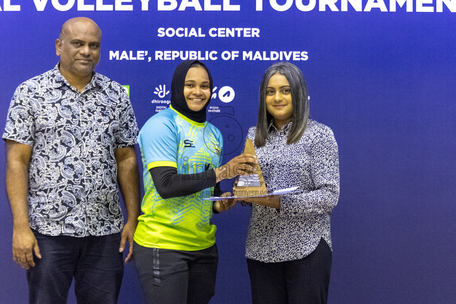 Final of Women's Division of Volleyball Association Cup 2023 held in Male', Maldives on Tuesday, 9th January 2024 at Social Center Indoor Hall Photos By: Nausham Waheed /images.mv