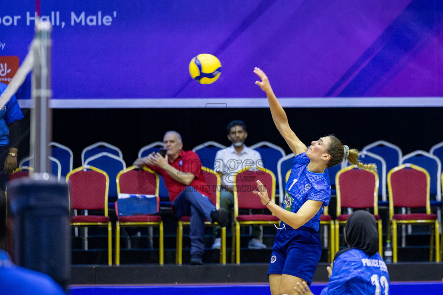 Police Club vs Flexor Sports Club in Day 1 of National Volleyball League 2025 - Women's Division held in Male', Maldives on Saturday, 19th April 2025 at Social Center Indoor Hall Photos 
By: Hassan Simah / images.mv