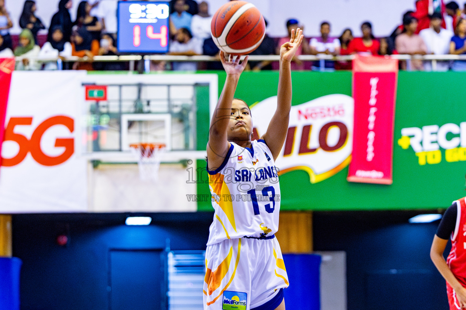 Maldives vs SriLanka in Day 2 of Under 16 Woman's Asian Cup SABA Qualifiers 2025 was held in Social Center, Male', Maldives on Friday, 13th June 2025. Photos: Nausham Waheed / images.mv