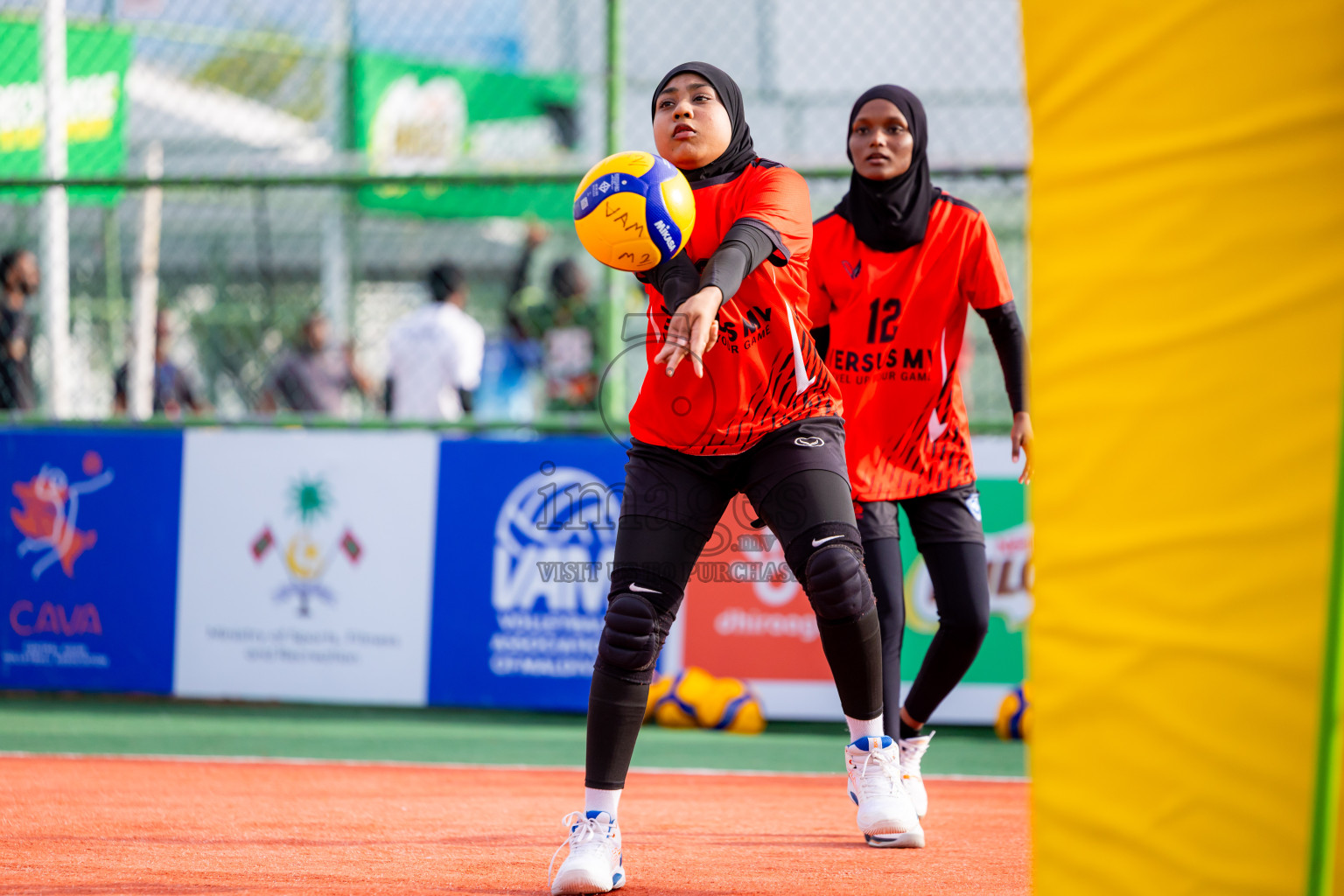Villingili Z Jamiyya vs Club Volleyball in the Finals of Milo National Junior Volleyball Championship 2025 Woman's Division was held on Sunday, 30th November 2025 at Ekuveni Turf Court Male', Maldives. Photos: Nausham Waheed / images.mv