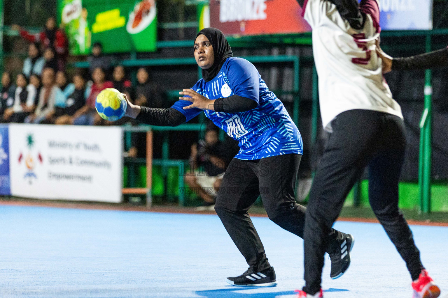 Day 14 of 10th National Handball Tournament 2023, held in Handball ground, Male', Maldives on Monday, 11th December 2023 Photos: Nausham Waheed/ Images.mv