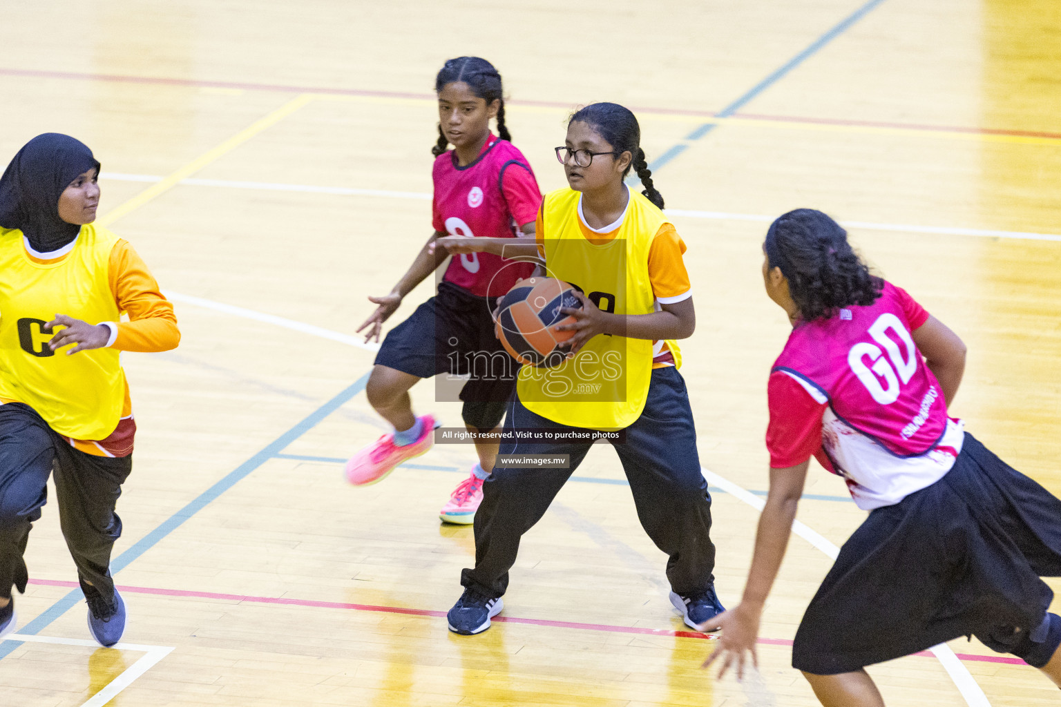 Day2 of 24th Interschool Netball Tournament 2023 was held in Social Center, Male', Maldives on 28th October 2023. Photos: Nausham Waheed / images.mv