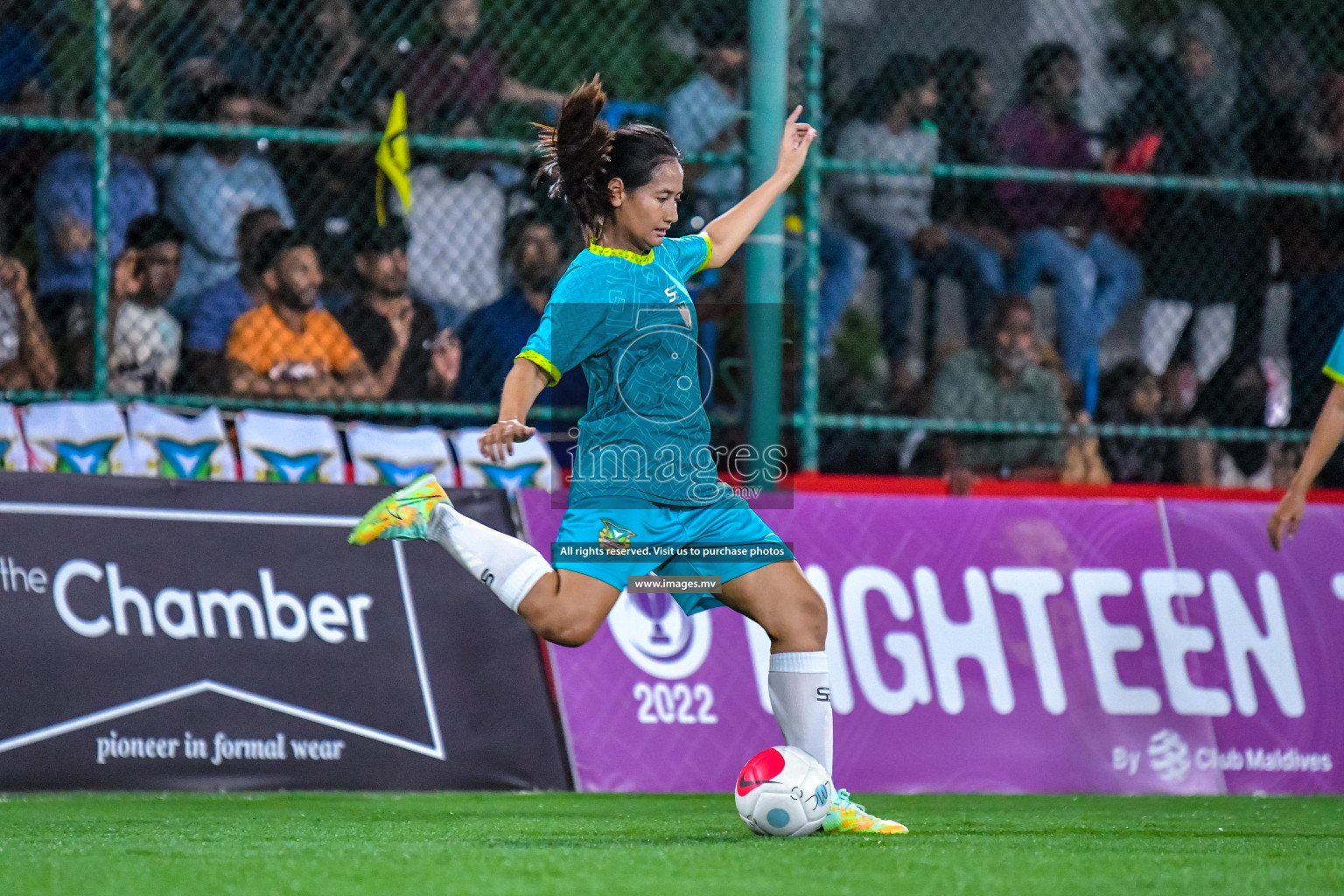 MPL vs WAMCO in Eighteen Thirty Women's Futsal Fiesta 2022 was held in Hulhumale', Maldives on Saturday, 8th October 2022. Photos: Nausham Waheed / images.mv