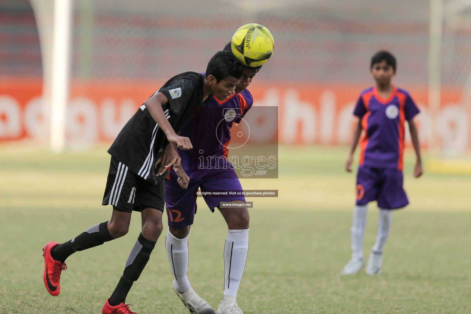Ahmadhiyya School vs Ghiyasuddin International School in MAMEN Inter School Football Tournament 2019 (U13) in Male, Maldives on 13th April 2019 Photos: Suadh Abdul Sattar/ images.mv