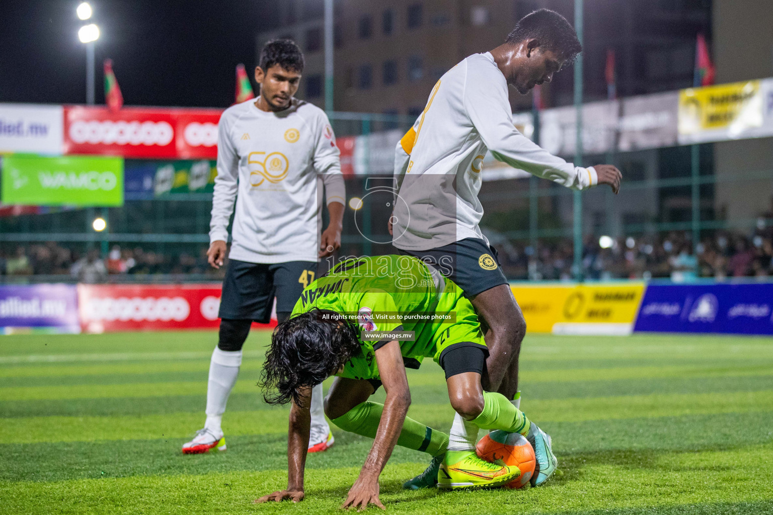 Team FSM Vs Prisons Club in the Semi Finals of Club Maldives 2021 held in Hulhumale, Maldives on 15 December 2021. Photos: Ismail Thoriq / images.mv