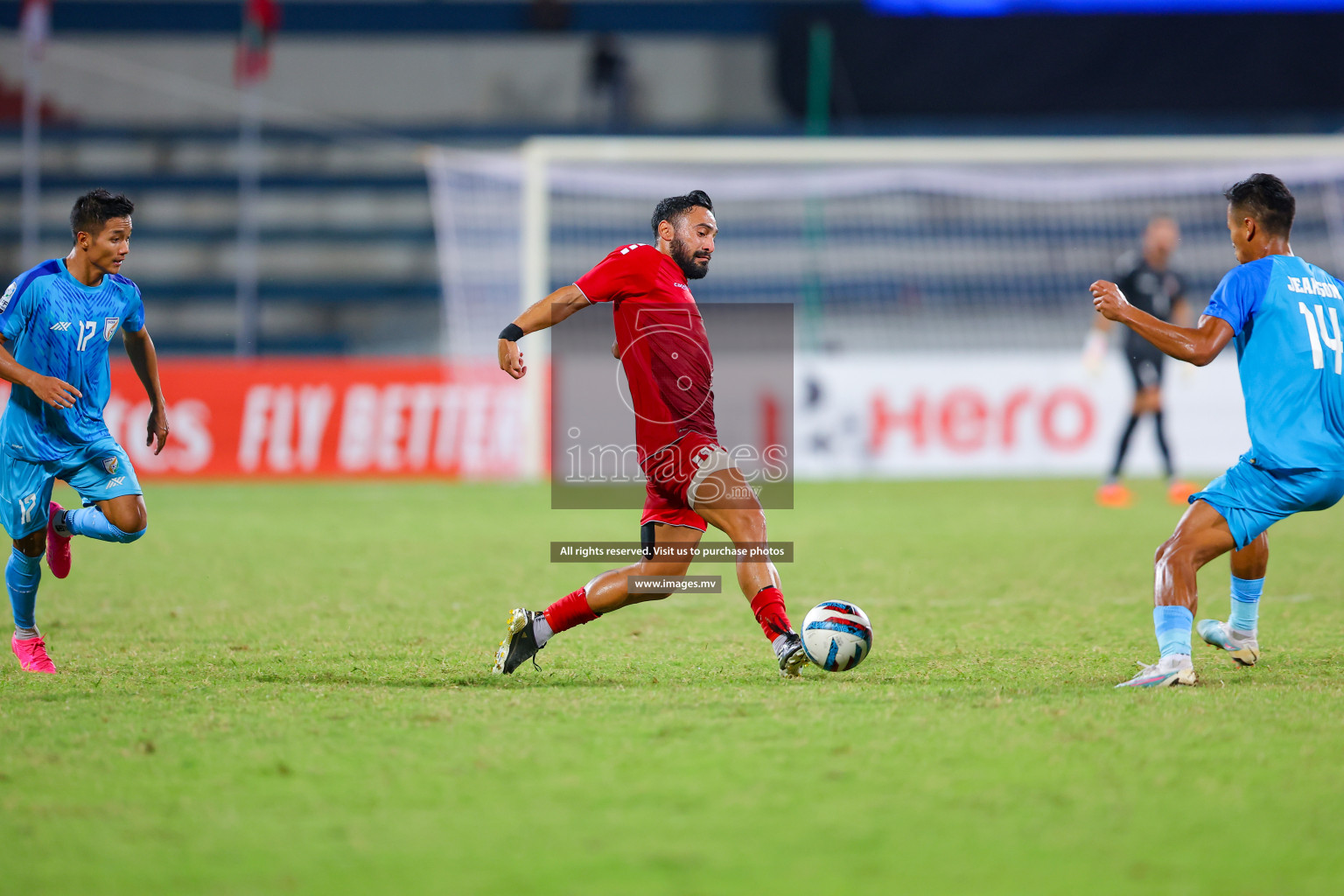 Lebanon vs India in the Semi-final of SAFF Championship 2023 held in Sree Kanteerava Stadium, Bengaluru, India, on Saturday, 1st July 2023. Photos: Nausham Waheed, Hassan Simah / images.mv