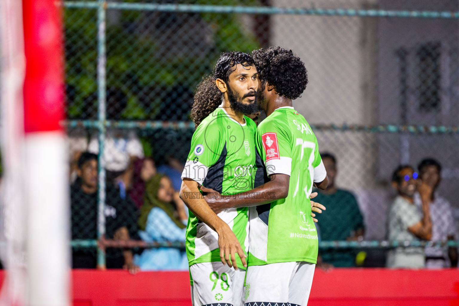 HDh Naivaadhoo vs HDh Makunudhoo in Atoll Round Semi-Final on Day 23 of Golden Futsal Challenge 2025 was held on Monday , 27th January 2025, in Hulhumale', Maldives. Photos: Nausham Waheed / images.mv