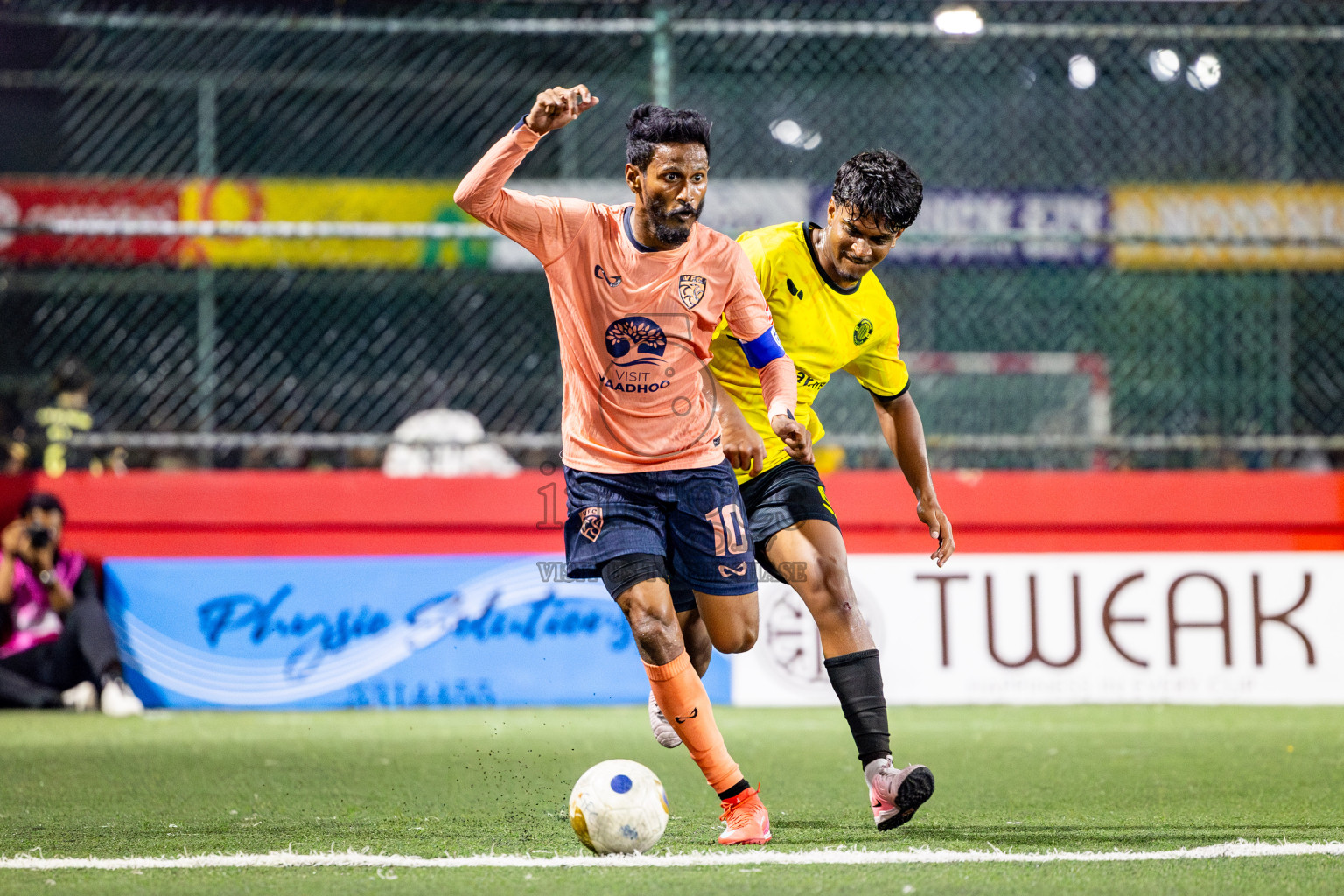 GDh Vaadhoo vs GDh Gadhdhoo in Gaafu Dhaal Atoll Final in Day 24 of Golden Futsal Challenge 2025 was held on Tuesday , 28th January 2025, in Hulhumale', Maldives. Photos: Nausham Waheed / images.mv