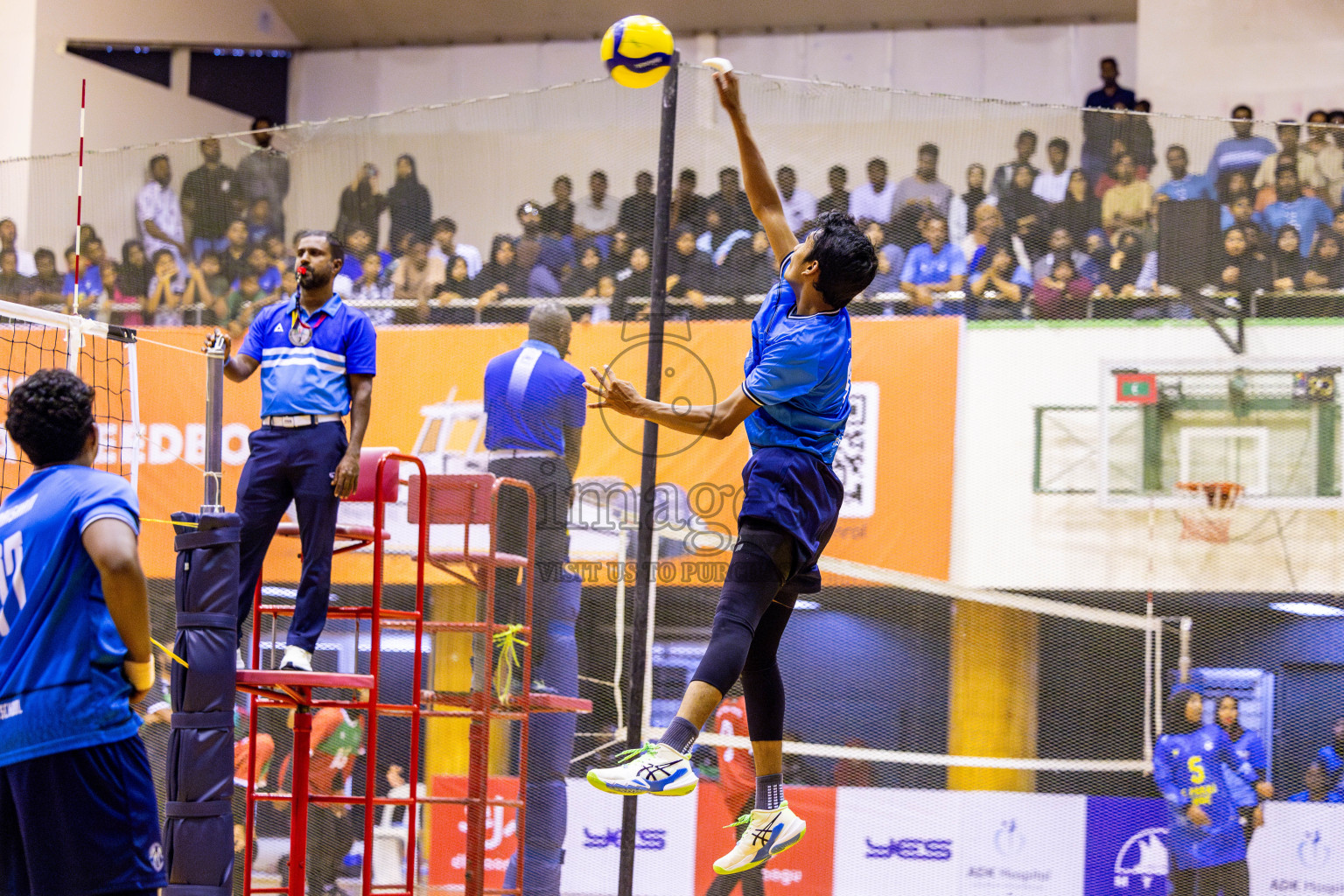 Finals of Interschool Volleyball Tournament 2024 was held in Social Center at Male', Maldives on Friday, 6th December 2024. Photos: Nausham Waheed / images.mv