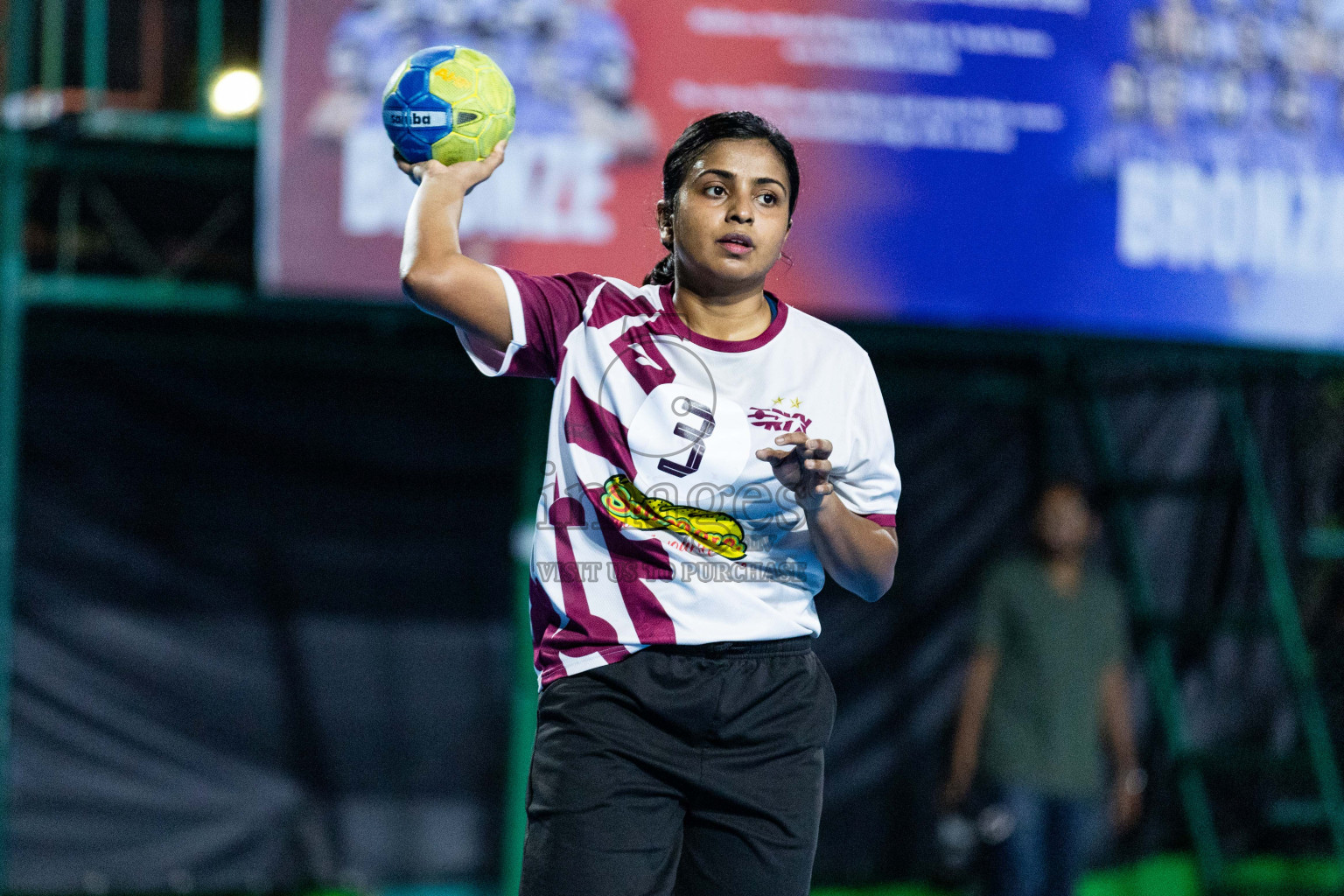 Day 14 of 10th National Handball Tournament 2023, held in Handball ground, Male', Maldives on Monday, 11th December 2023 Photos: Nausham Waheed/ Images.mv