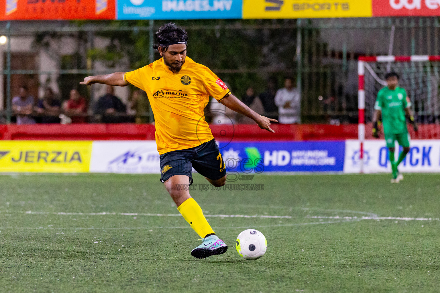 GDh. Thinadhoo  VS  GDh. Gadhdhoo in Day 17 of Golden Futsal Challenge 2024 was held on Wednesday, 31st January 2024, in Hulhumale', Maldives Photos: Hassan Simah / images.mv