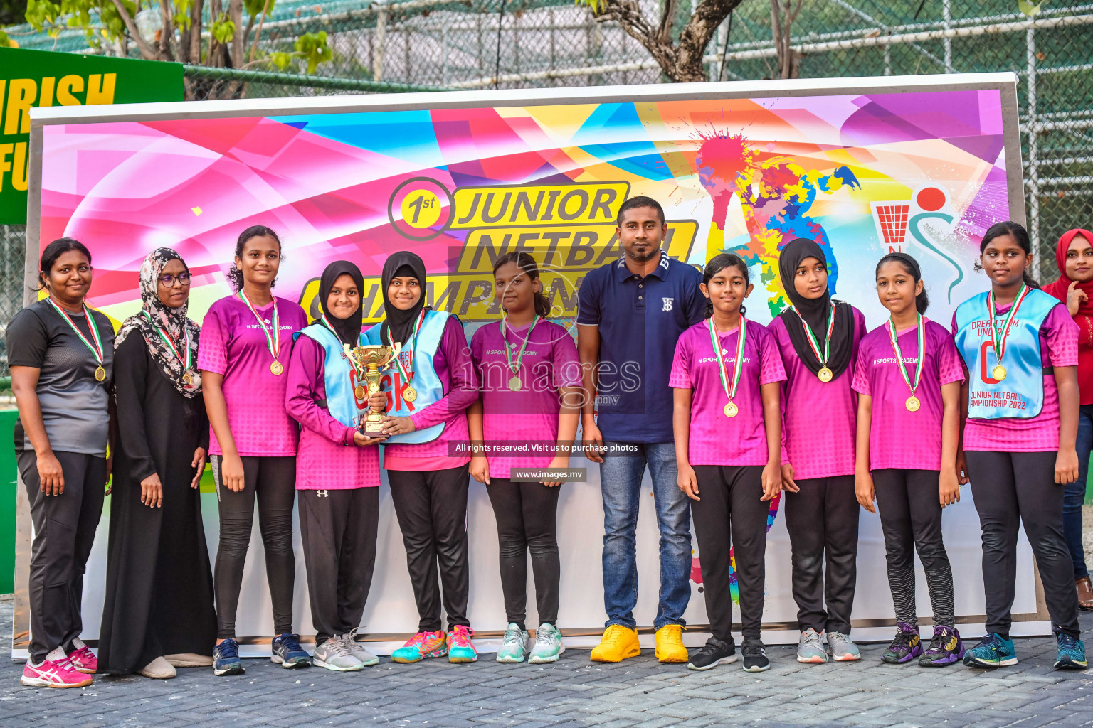 Final of Junior Netball Championship 2022 held in Male', Maldives on 19th March 2022. Photos by Nausham Waheed