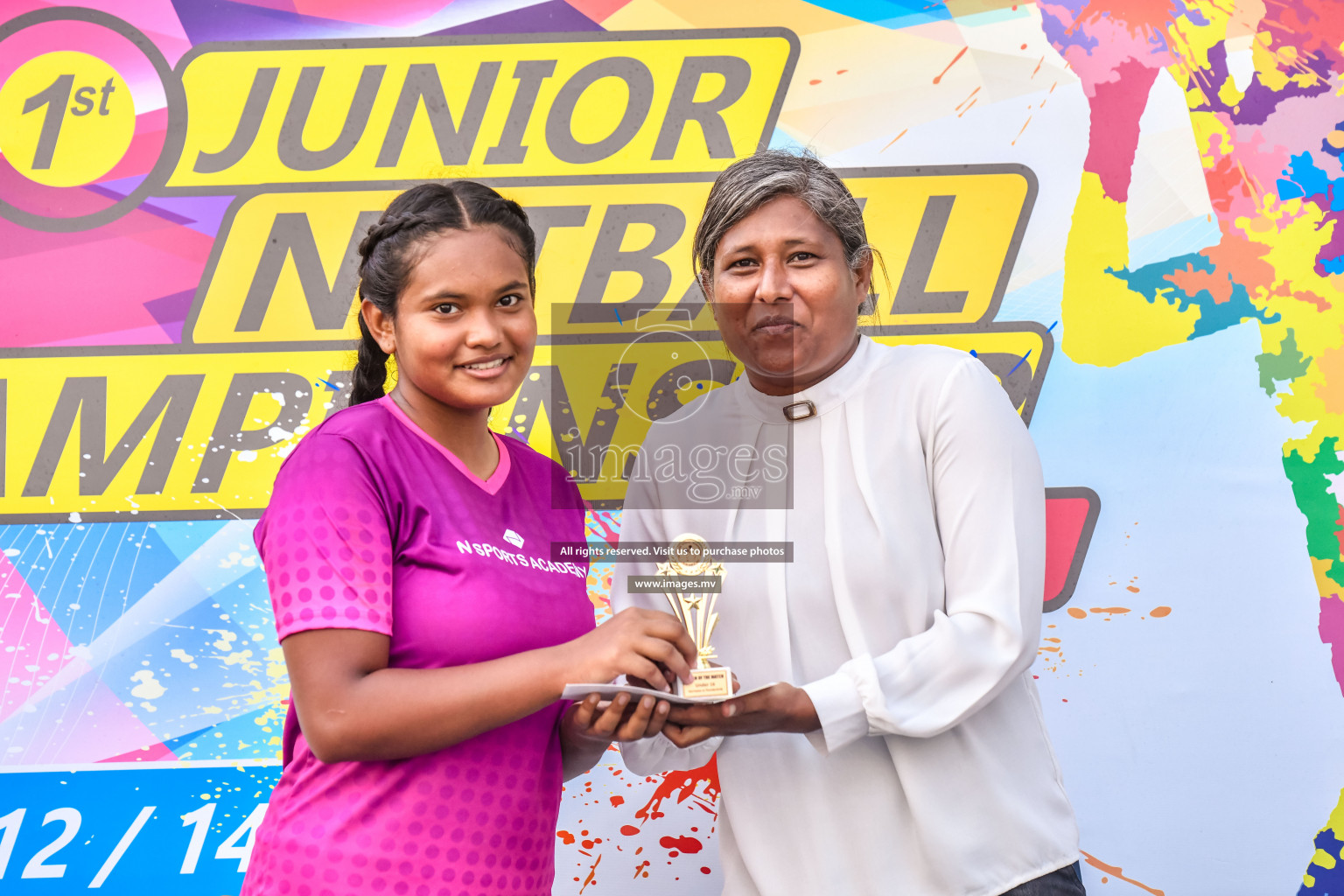 Final of Junior Netball Championship 2022 held in Male', Maldives on 19th March 2022. Photos by Nausham Waheed