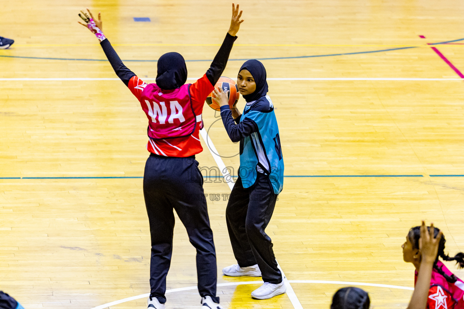 Day 14 of 25th Inter-School Netball Tournament was held in Social Center at Male', Maldives on Sunday, 25th August 2024. Photos: Nausham Waheed / images.mv