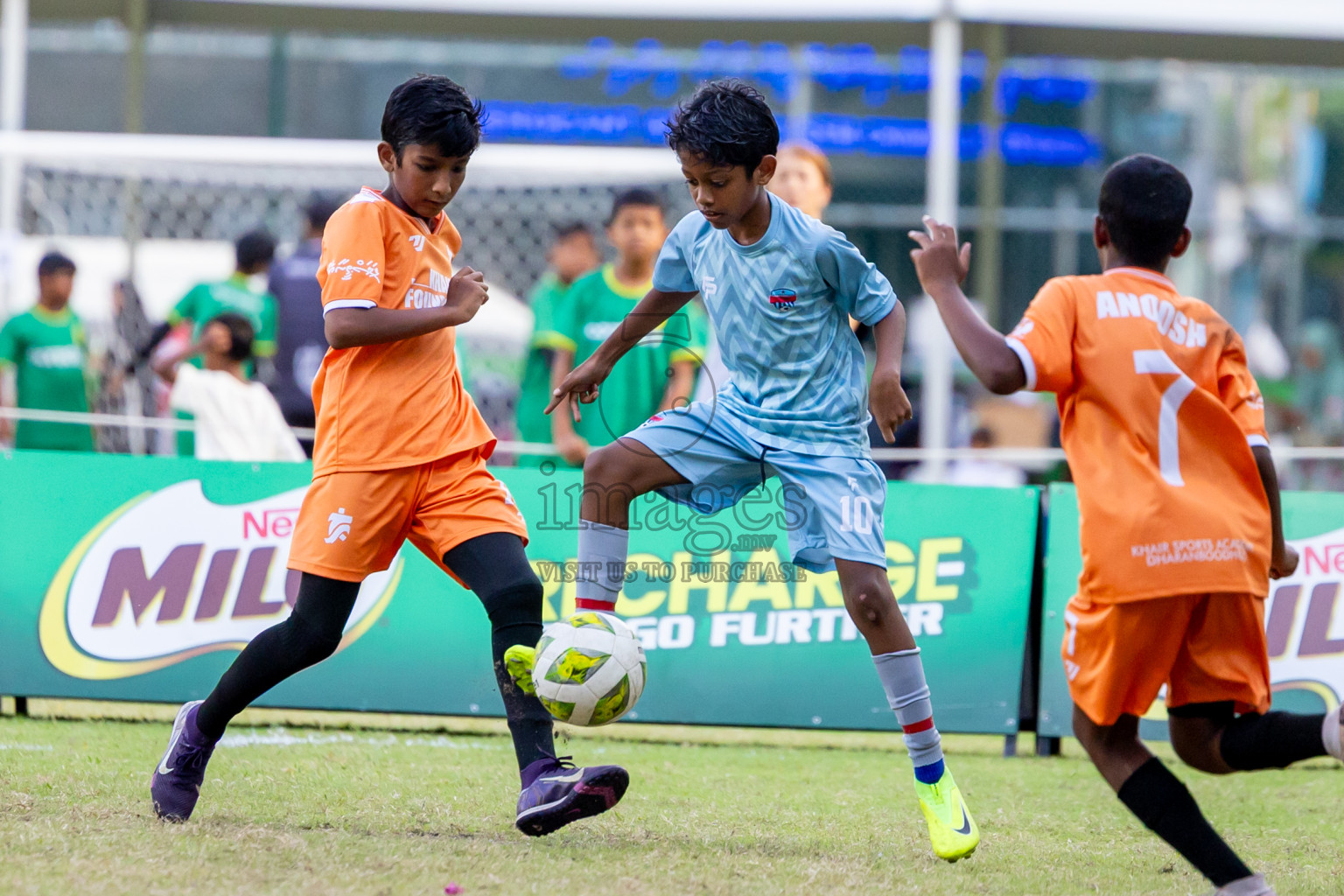 Day 3 of MILO Academy Championship 2025 (U-12) was held at Henveiru Stadium in Male', Maldives on Saturday, 3rd May 2025. Photos: Nausham Waheed / images.mv