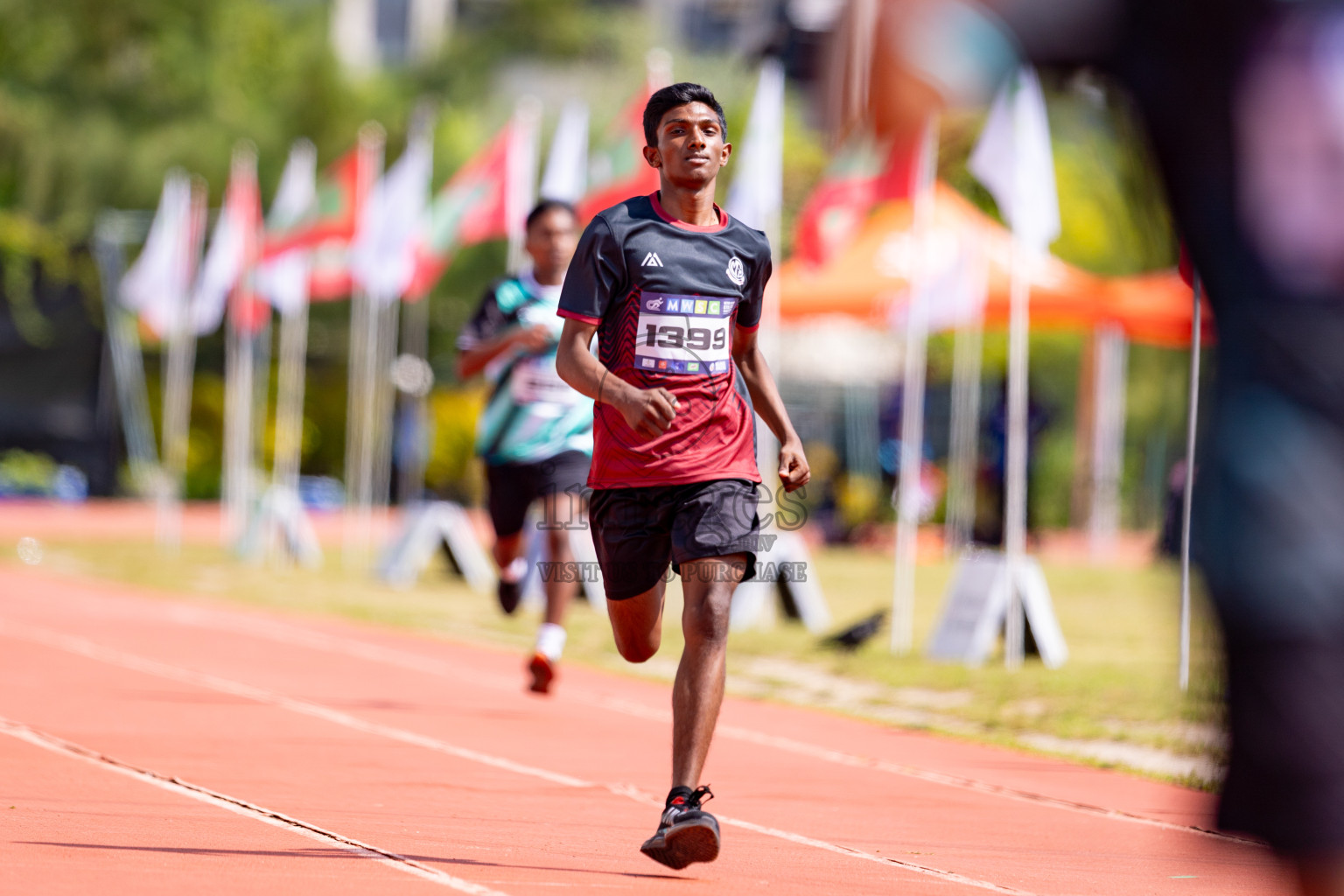 Day 3 of MWSC Interschool Athletics Championships 2024 held in Hulhumale Running Track, Hulhumale, Maldives on Monday, 11th November 2024. 
Photos by: Hassan Simah / Images.mv