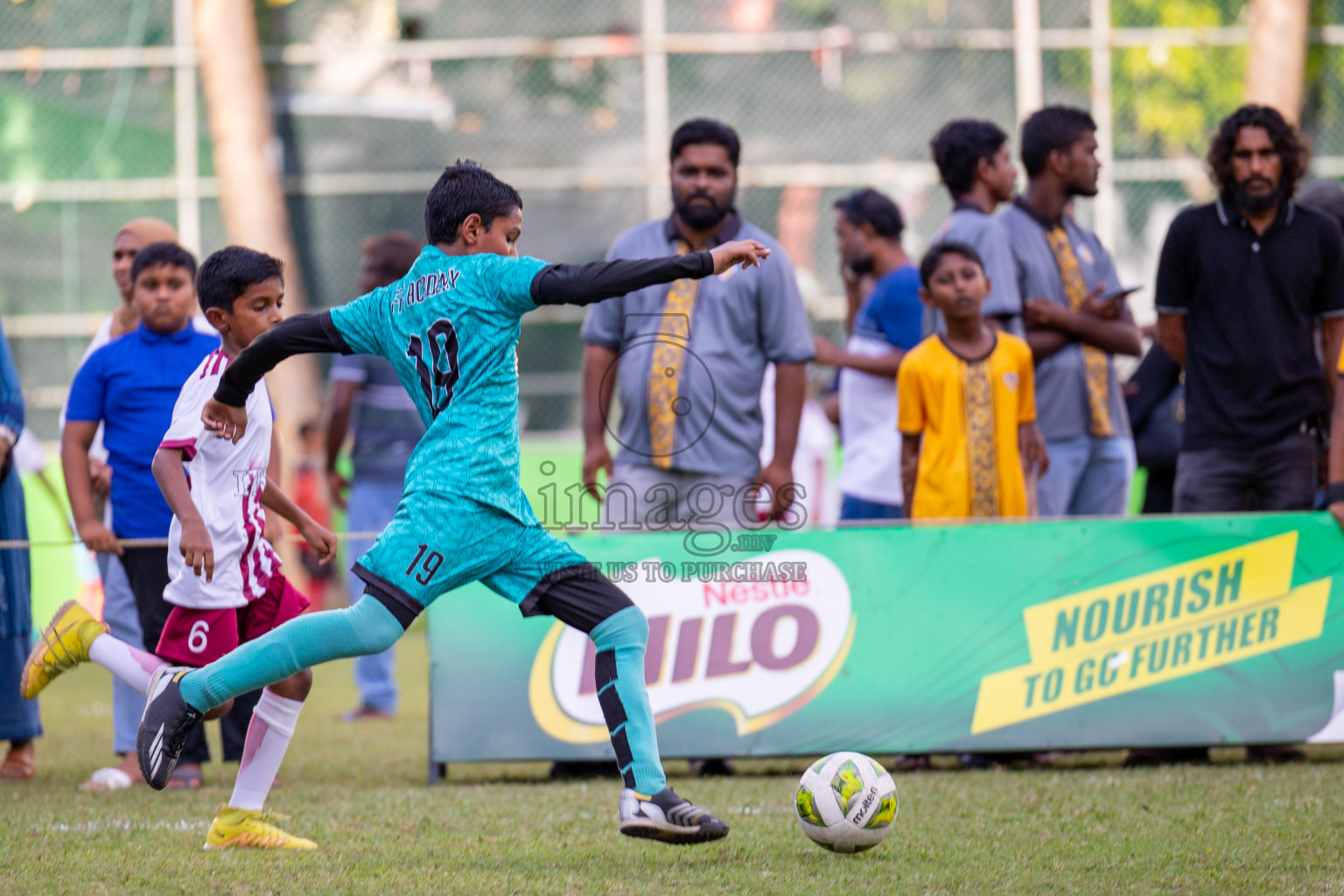 Day 1 of MILO Academy Championship 2024 - U12 was held at Henveiru Grounds in Male', Maldives on Thursday, 4th July 2024. 
Photos: Ismail Thoriq / images.mv