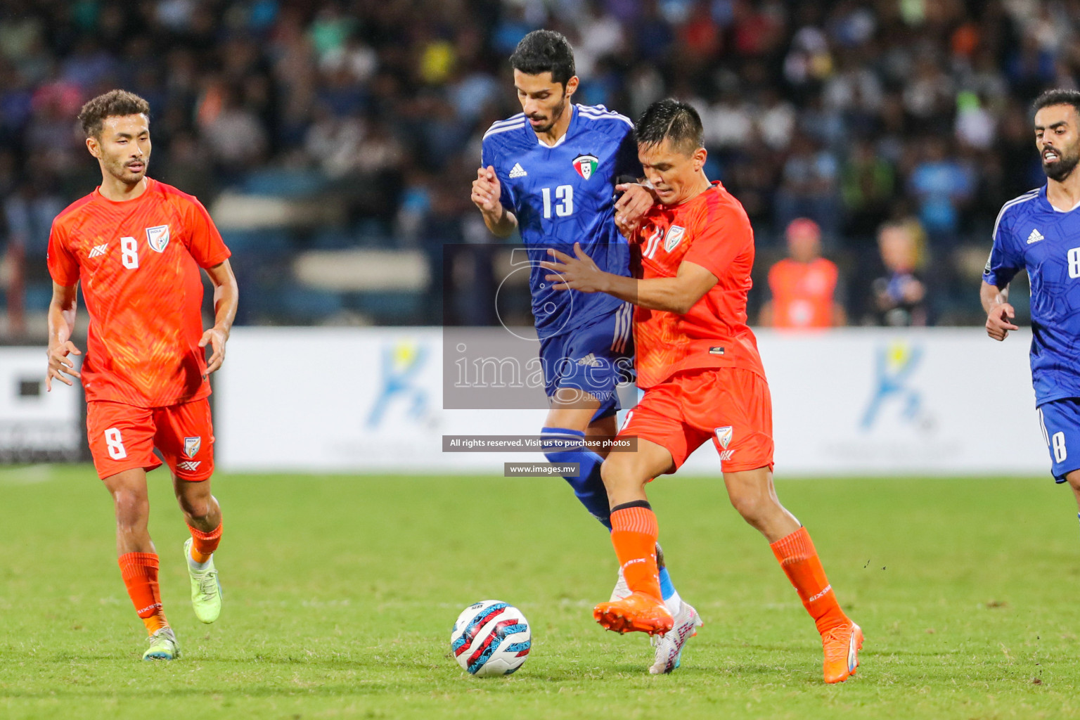 Kuwait vs India in the Final of SAFF Championship 2023 held in Sree Kanteerava Stadium, Bengaluru, India, on Tuesday, 4th July 2023. Photos: Hassan Simah / images.mv