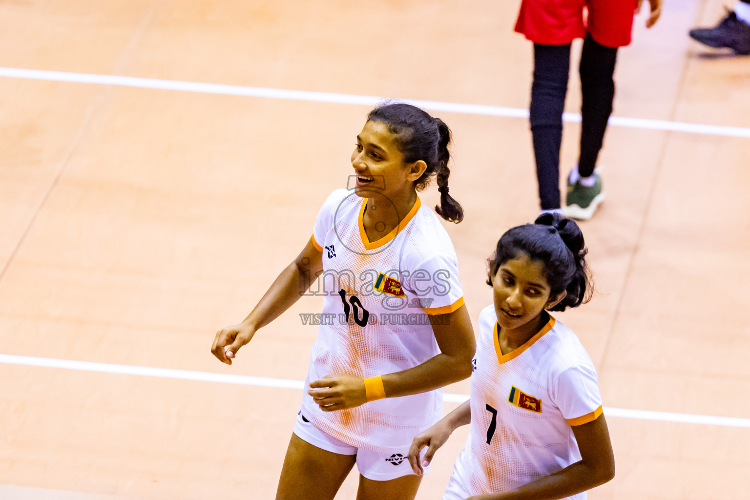 Sri Lanka vs Maldives in Semi Final of CAVA U20 Woman's Volleyball Championship 2024 was held in Social Center, Male', Maldives on 22nd July 2024. Photos: Nausham Waheed / images.mv