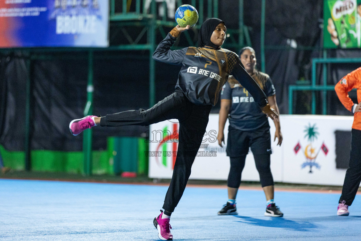 Day 16 of 10th National Handball Tournament 2023, held in Handball ground, Male', Maldives on Wednesday, 13th December 2023 Photos: Nausham Waheed/ Images.mv