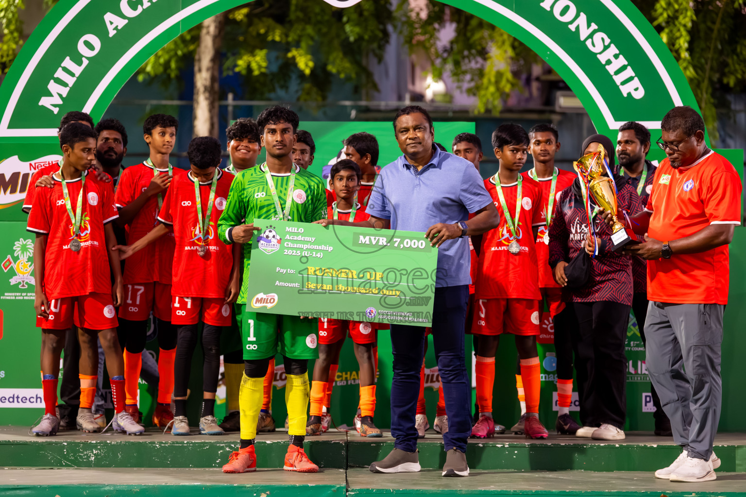 Day 5 of MILO Academy Championship 2025 (U14) was held on Monday, 3rd November 2025 at Henveiru Football Grounds, Male', Maldives . Photos: Nausham Waheed / images.mv