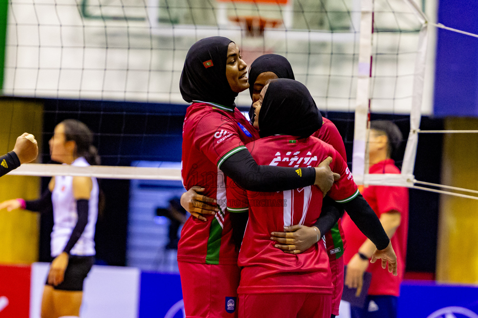 Final of CAVA Woman's Volleyball Challenge Cup 2024 was held in Social Center, Male', Maldives on Wednesday, 11th September 2024. Photos: Nausham Waheed / images.mv