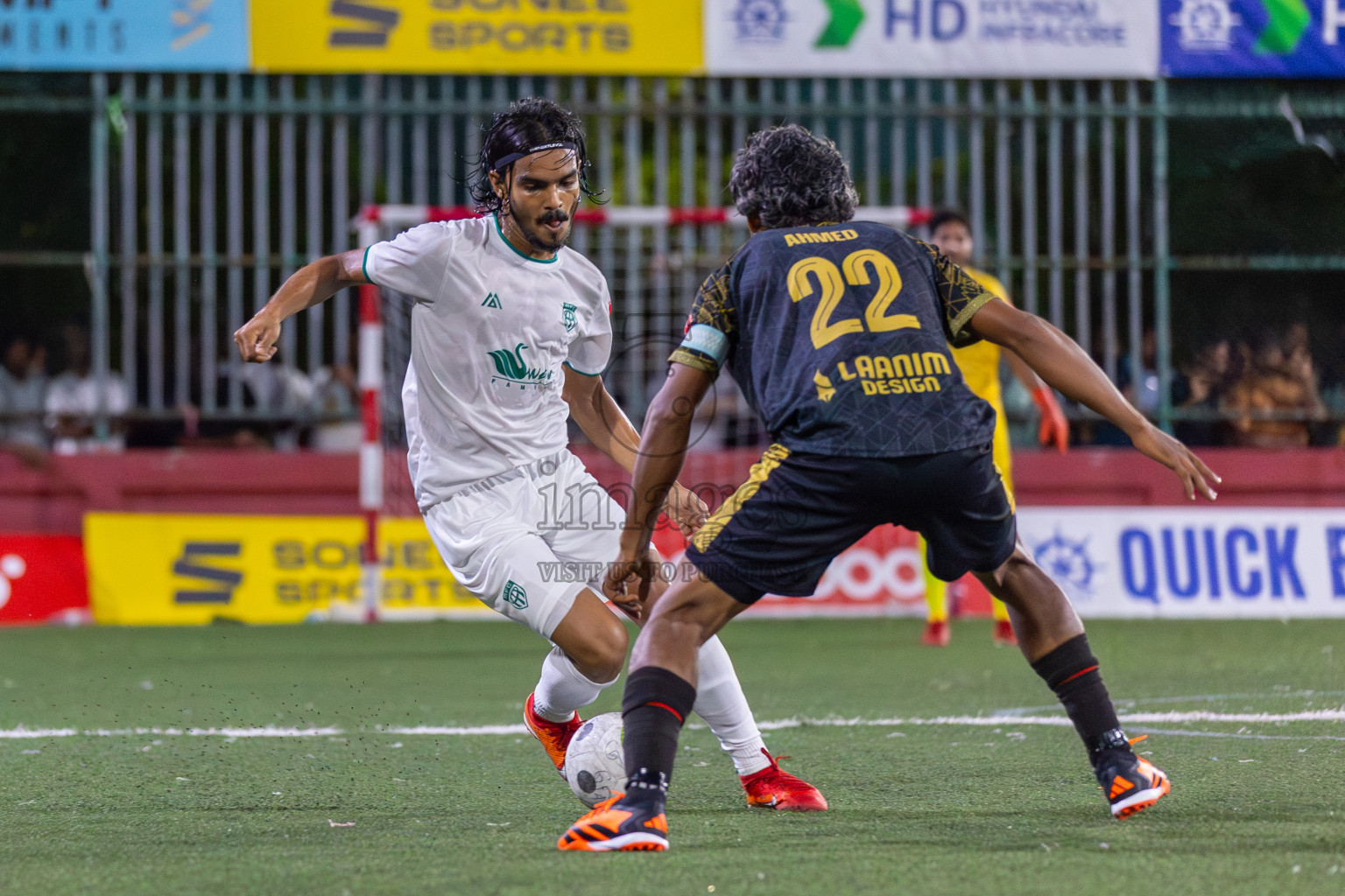 HA Muraidhoo vs HA Maarandhoo in Day 5 of Golden Futsal Challenge 2024 was held on Friday, 19th January 2024, in Hulhumale', Maldives Photos: Mohamed Mahfooz Moosa / images.mv