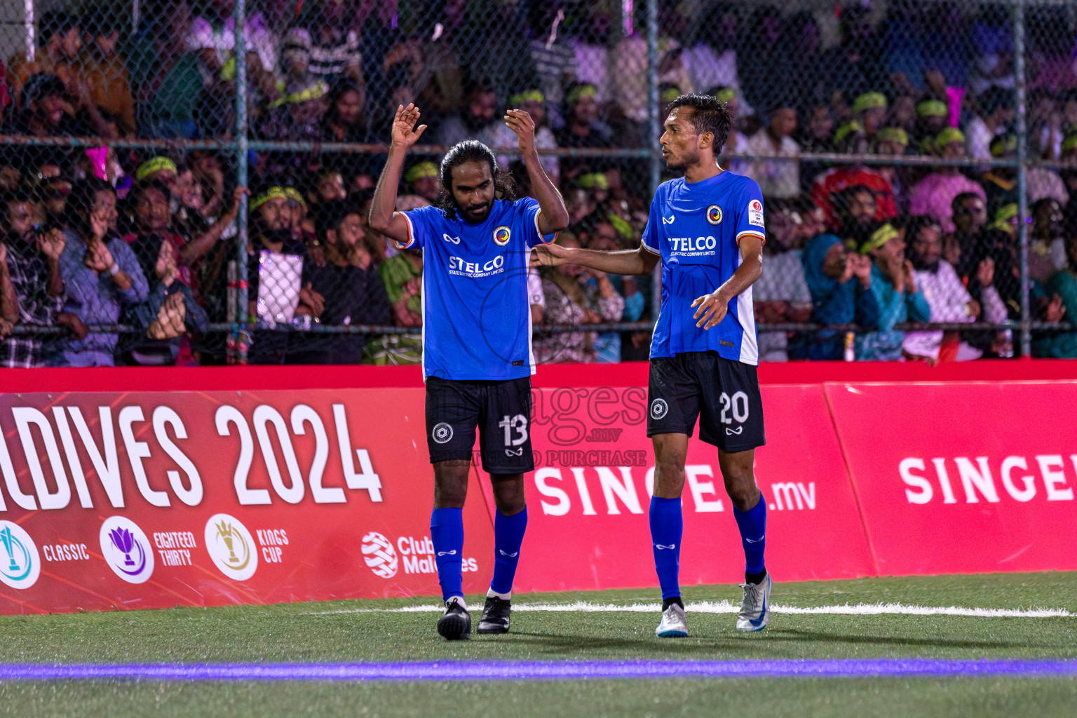 WAMCO vs STELCO RC in the Semi Finals of Club Maldives Cup 2024 held in Rehendi Futsal Ground, Hulhumale', Maldives on Monday, 14th October 2024. Photos: Hassan Simah / images.mv