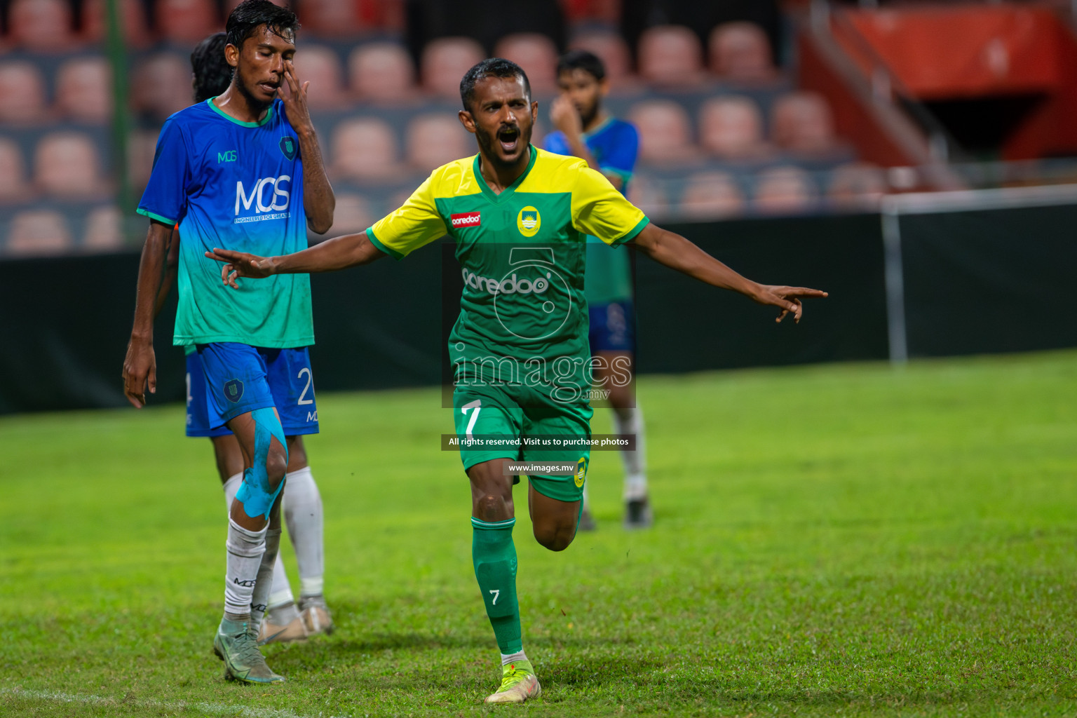 Dhivehi Premier League 2023 - Maziya Sports & Recreation vs Super United Sports, held in National Football Stadium, Male', Maldives  Photos: Mohamed Mahfooz Moosa/ Images.mv