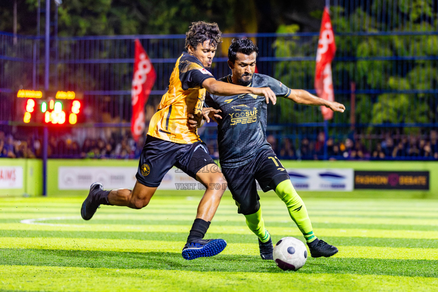 All Wolves vs Afro SC in Day 7 of Eydhafushi Futsal Cup 2024 was held on Sunday , 14th April 2024, in B Eydhafushi, Maldives Photos: Nausham Waheed / images.mv