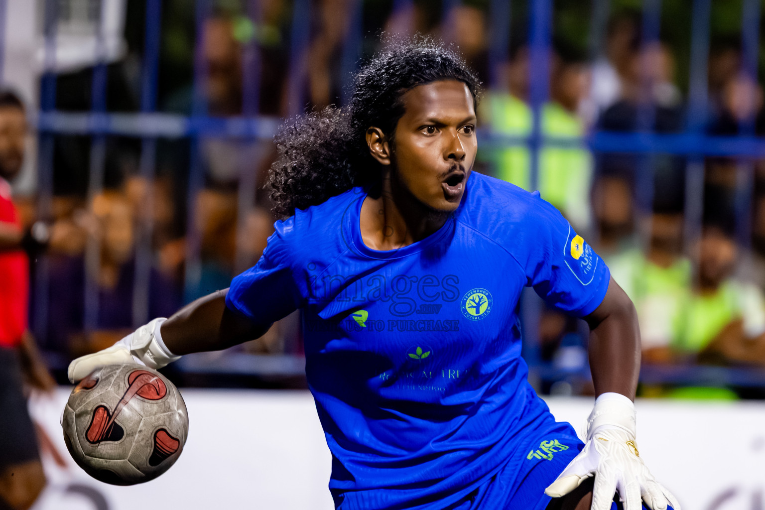 Fehendhoo vs Eydhafushi in Day 7 of Better in Baa Futsal Fiesta 2025 Men's division held in B. Eydhafushi, Maldives on Tuesday, 11th November 2025. Photos: Nausham Waheed / images.mv