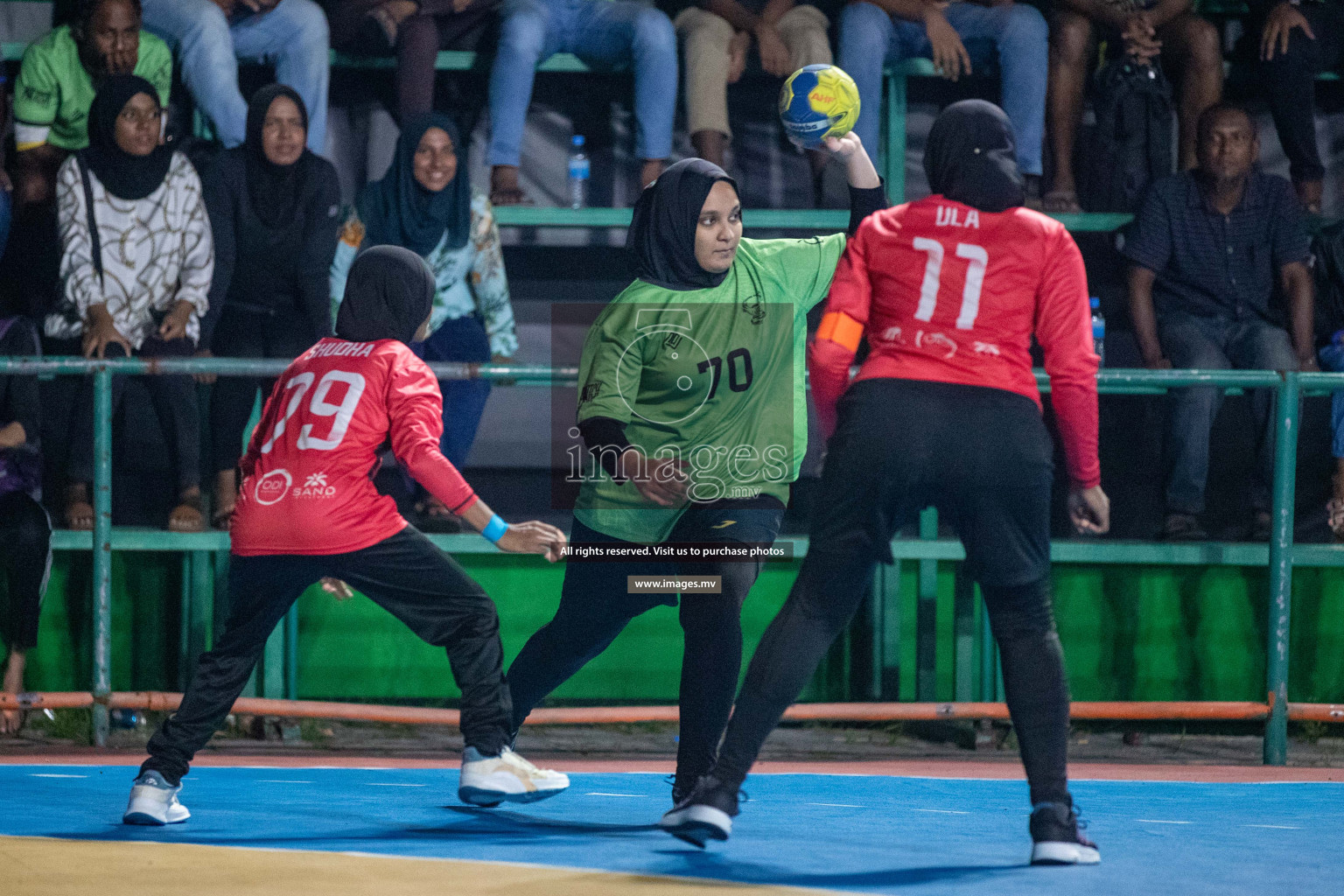 Day 9 of 6th MILO Handball Maldives Championship 2023, held in Handball ground, Male', Maldives on 28th May 2023 Photos: Nausham Waheed/ Images.mv