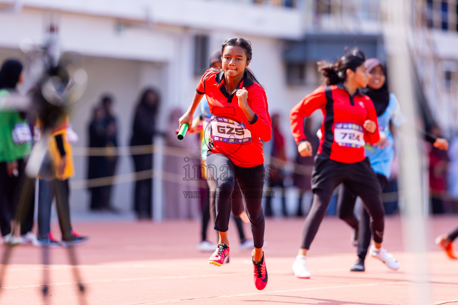 Day 6 of MWSC Interschool Athletics Championships 2024 held in Hulhumale Running Track, Hulhumale, Maldives on Thursday, 14th November 2024. Photos by: Nausham Waheed / Images.mv