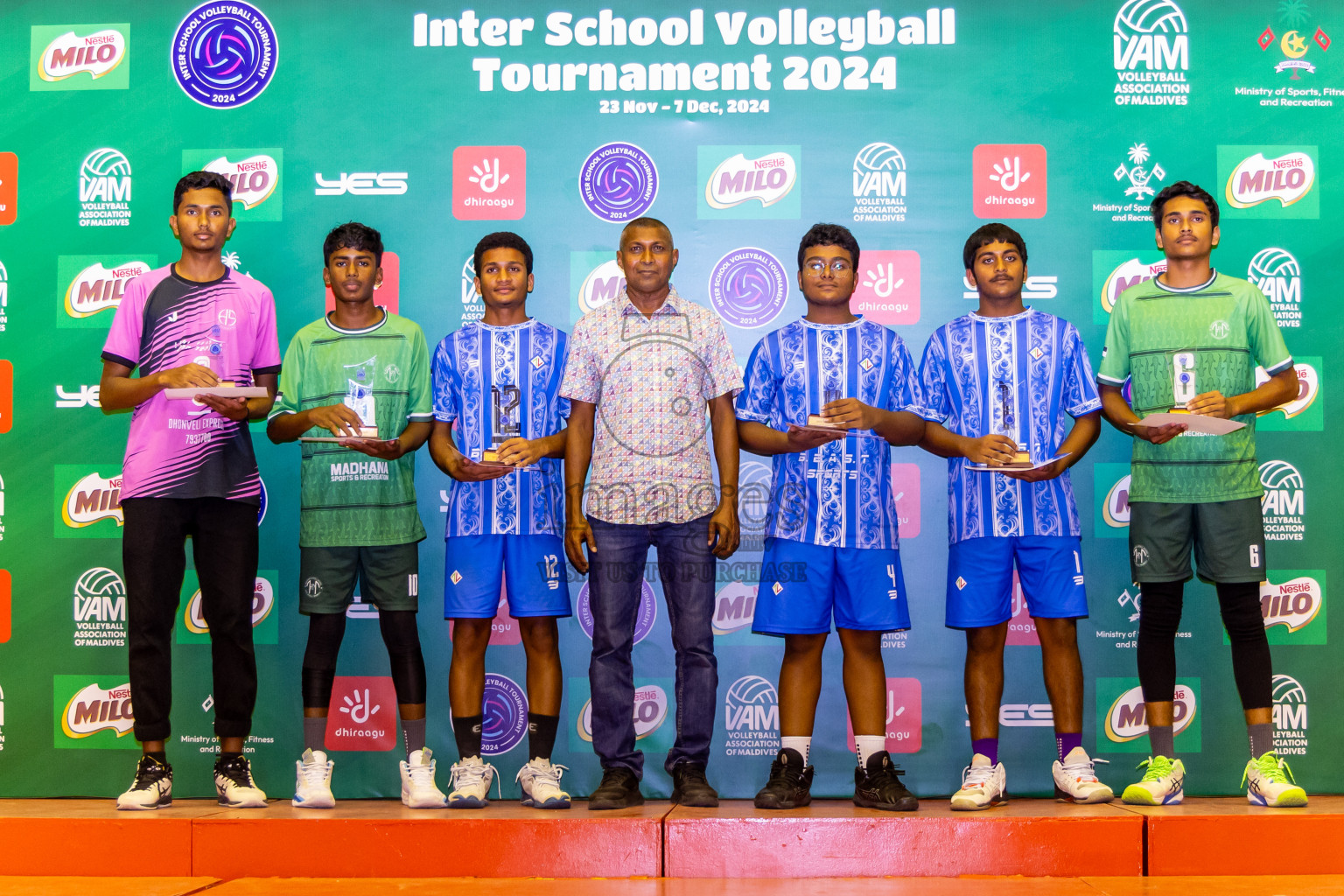 Finals of Interschool Volleyball Tournament 2024 was held in Social Center at Male', Maldives on Friday, 6th December 2024. Photos: Nausham Waheed / images.mv