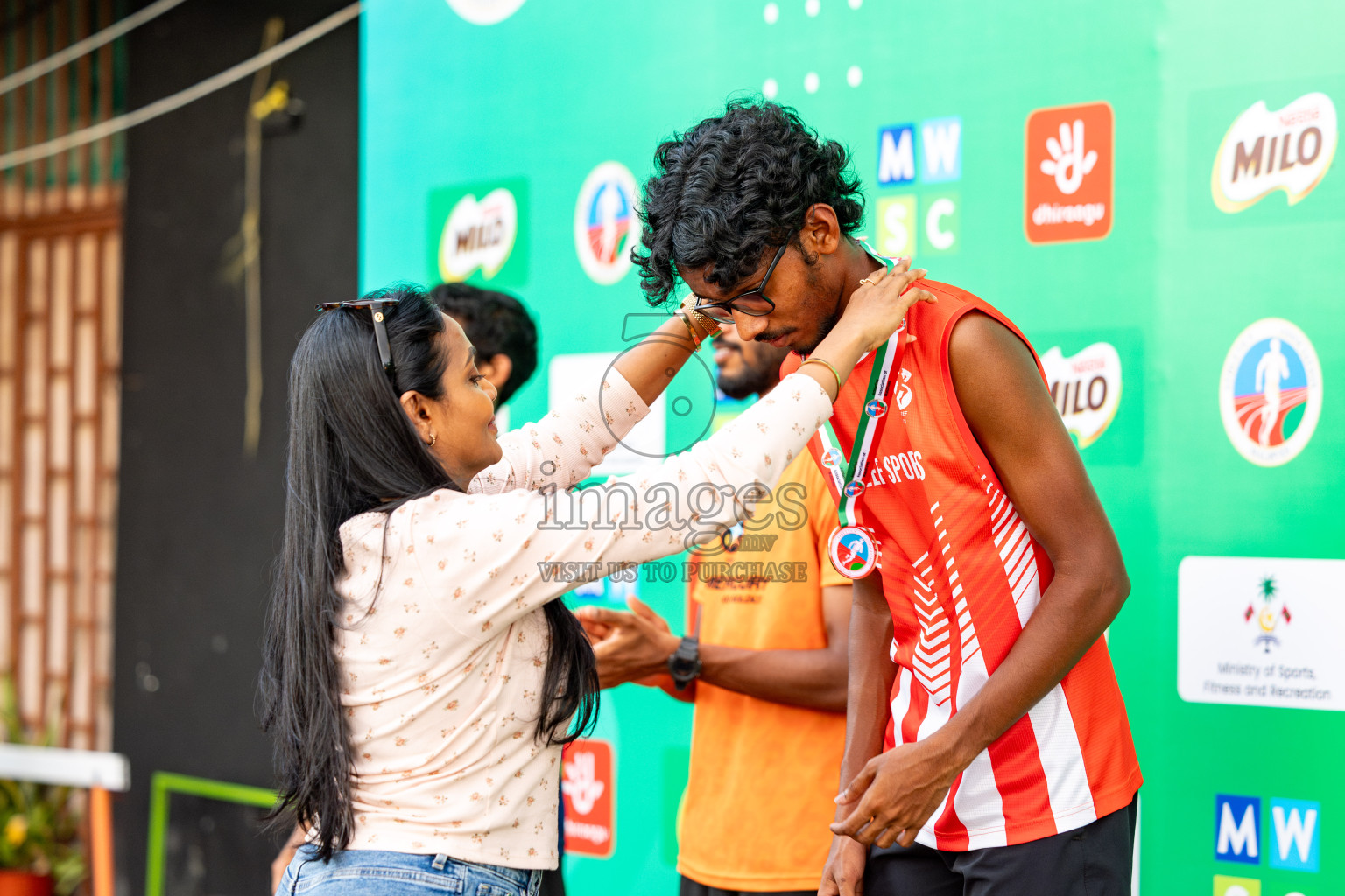 Day 2 of 12th Milo Association Championships was held in Ekuveni Track at Male', Maldives on Friday, 25th April 2025. Photos: Hassan Simah / images.mv
