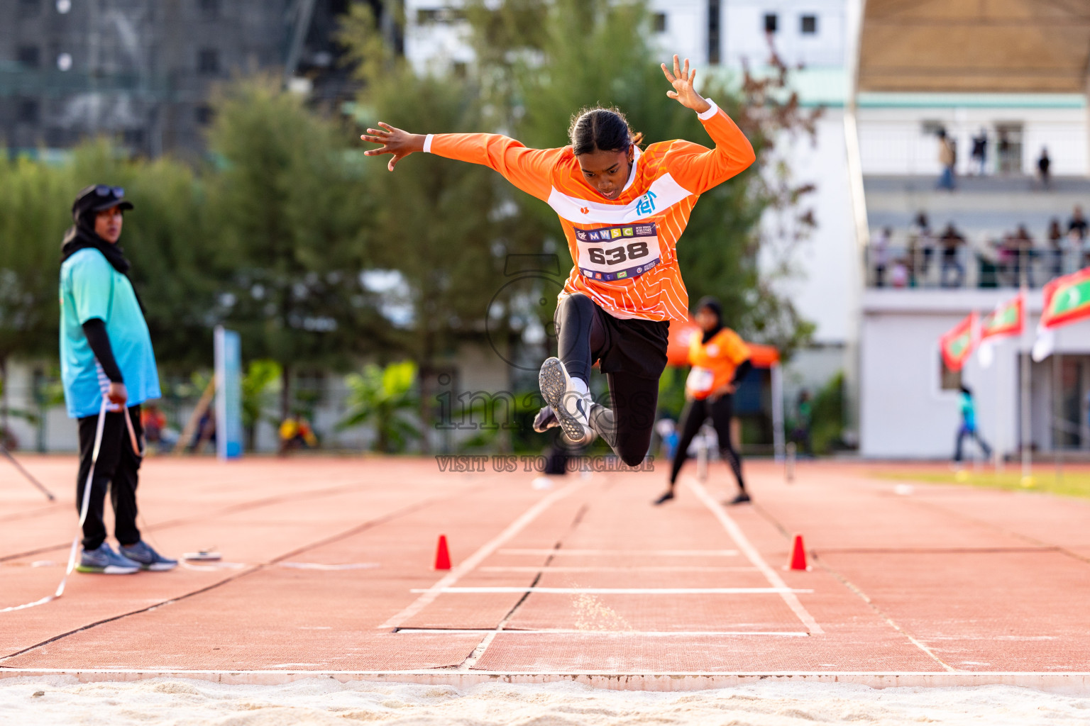 Day 2 of MWSC Interschool Athletics Championships 2024 held in Hulhumale Running Track, Hulhumale, Maldives on Sunday, 10th November 2024. 
Photos by: Hassan Simah / Images.mv