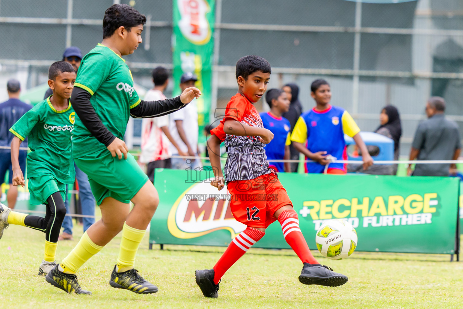 Day 1 of MILO Academy Championship 2025 (U-12) was held at Henveiru Stadium in Male', Maldives on Thursday, 1st May 2025. Photos: Nausham Waheed / images.mv