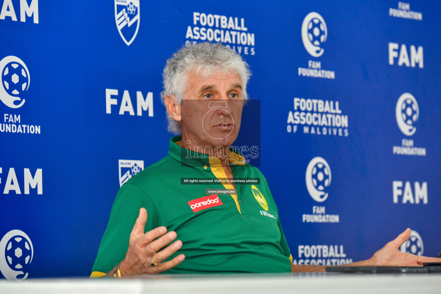 President's Cup 2023 Pre Match Press Conference held in National Football Stadium, Male', Maldives Photos: Nausham Waheed / Images.mv