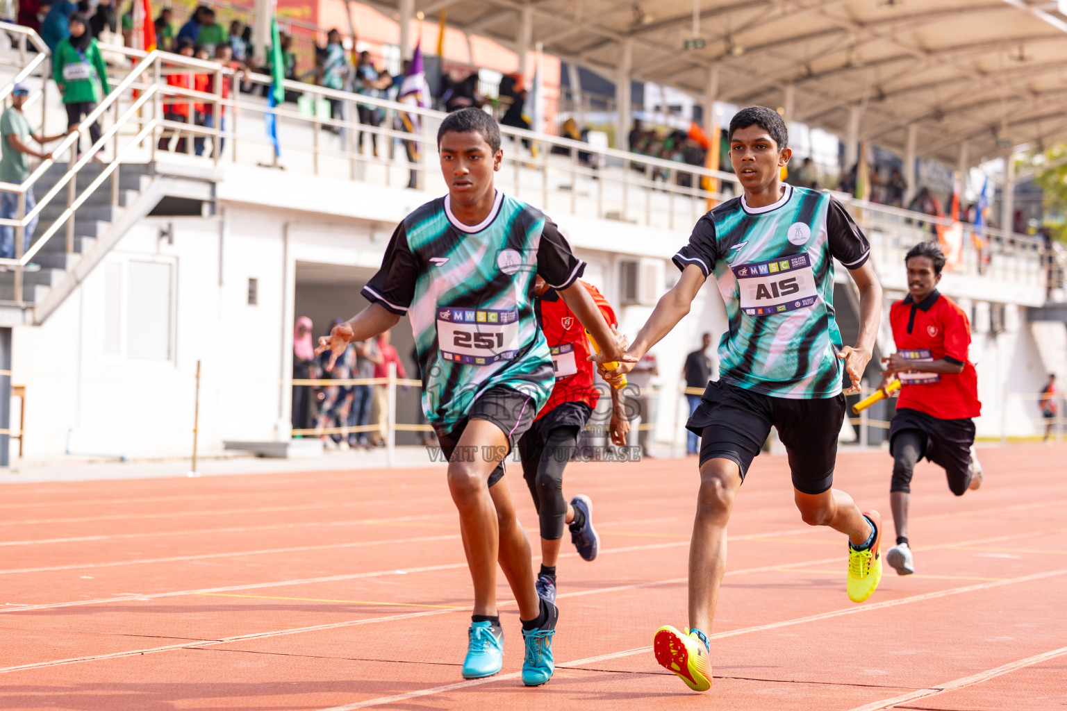 Day 5 of MWSC Interschool Athletics Championships 2024 held in Hulhumale Running Track, Hulhumale, Maldives on Wednesday, 13th November 2024. Photos by: Ismail Thoriq / Images.mv