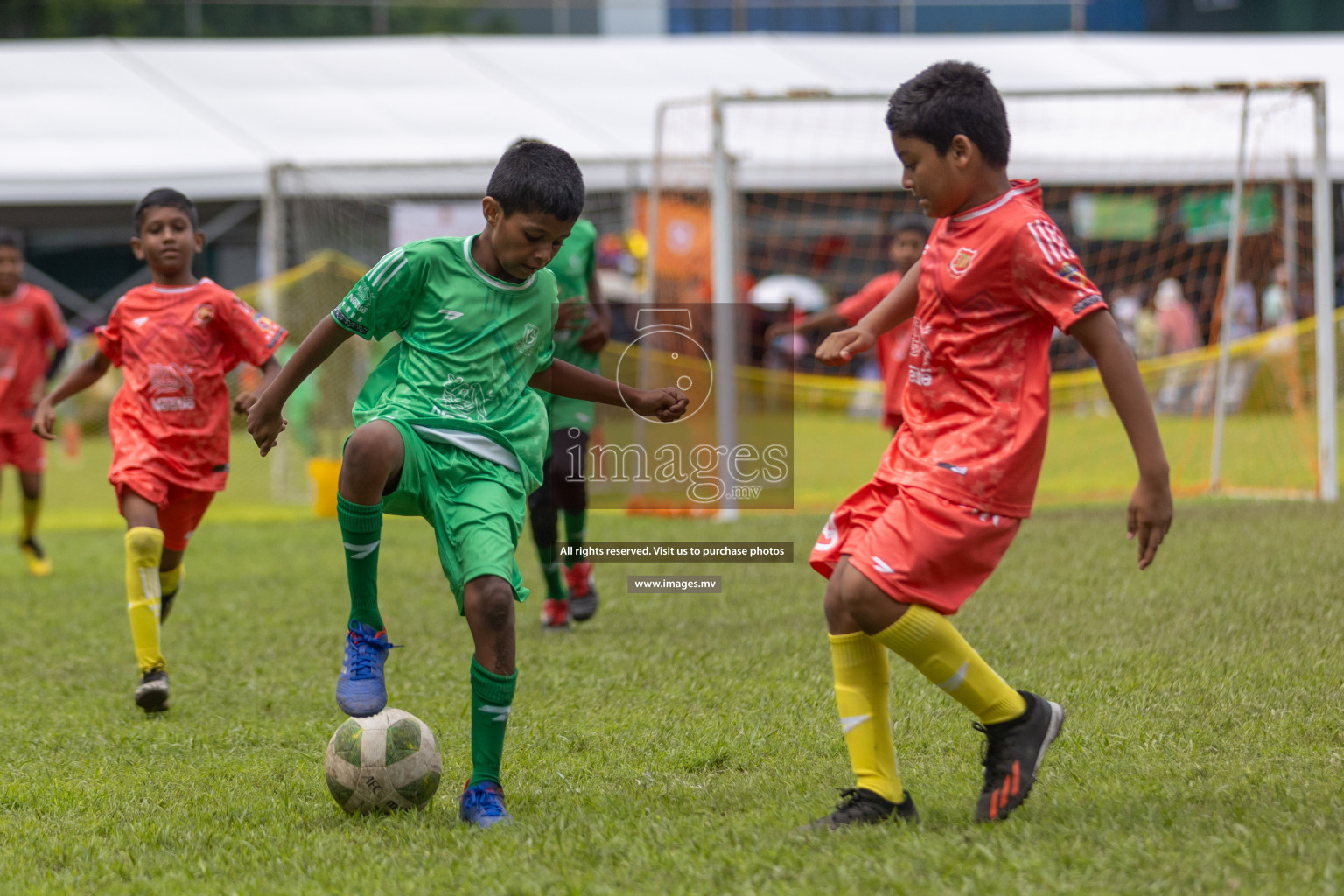 Day 2 of Nestle kids football fiesta, held in Henveyru Football Stadium, Male', Maldives on Thursday, 12th October 2023 Photos: Shuu Abdul Sattar / mages.mv