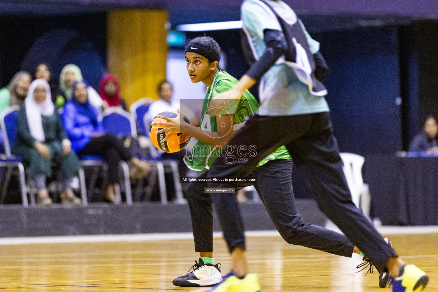 Day 10 of 24th Interschool Netball Tournament 2023 was held in Social Center, Male', Maldives on 5th November 2023. Photos: Nausham Waheed / images.mv