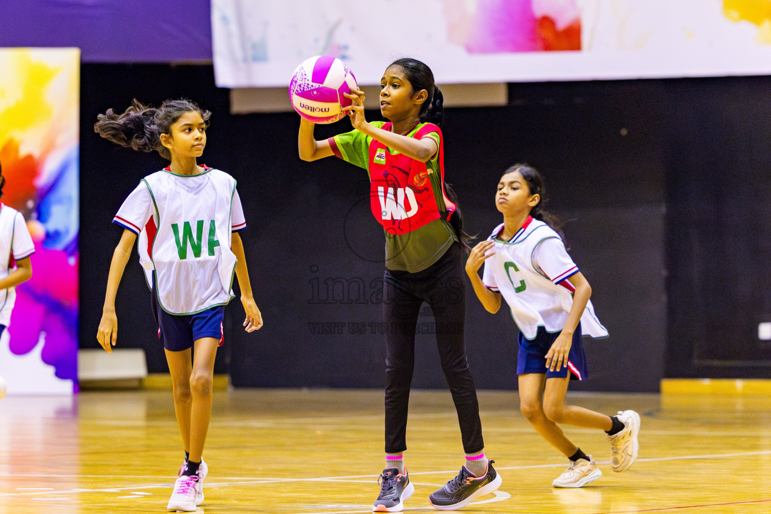 Fiontti Sports Club vs Net Queens in Day 2 of 3rd Junior Championship - Netball association of Maldives, held at Social Center on Monday 20th January 2025 . Photos by Nausham Waheed