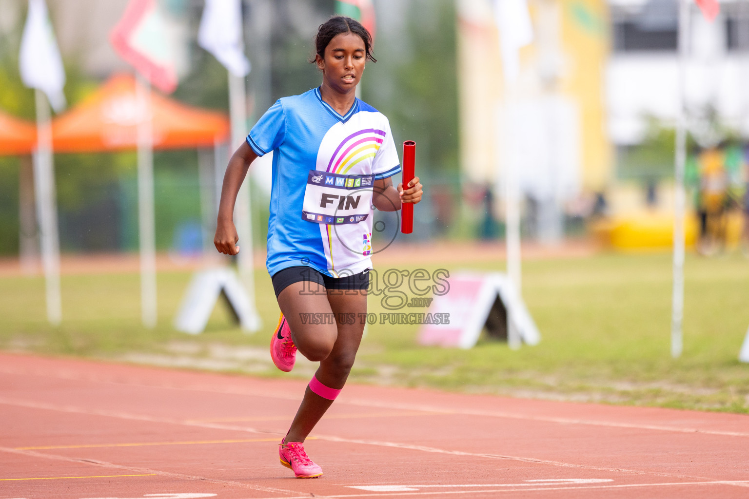 Day 5 of MWSC Interschool Athletics Championships 2024 held in Hulhumale Running Track, Hulhumale, Maldives on Wednesday, 13th November 2024. Photos by: Raif Yoosuf / Images.mv