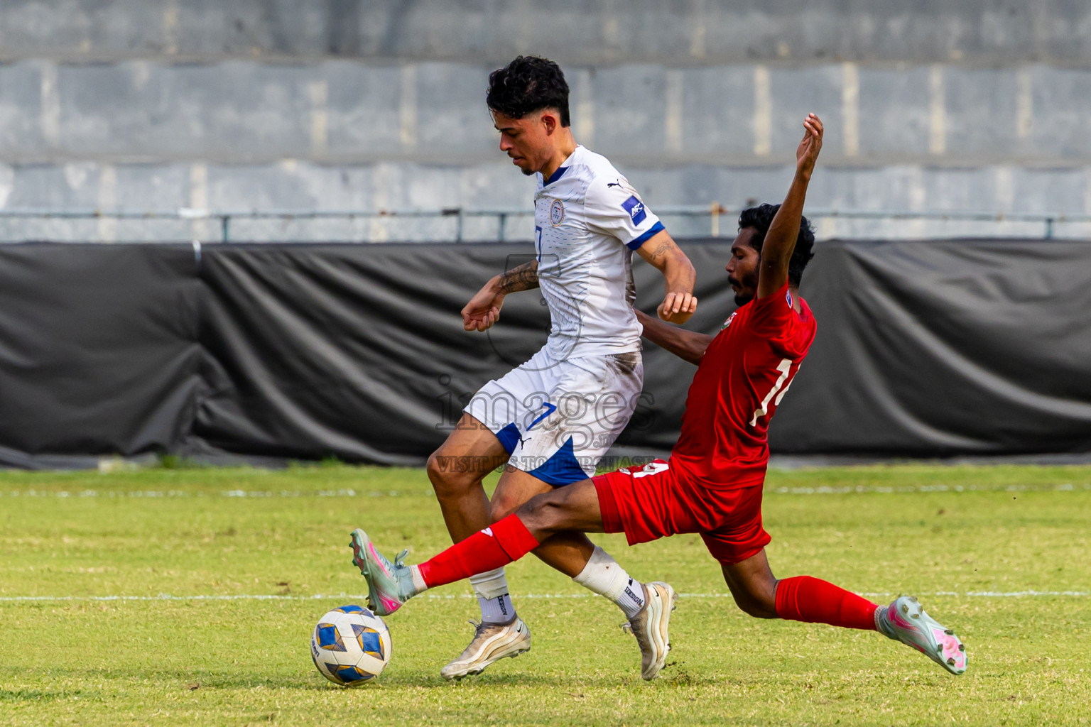 Maldives vs Philippines in AFC Asian Cup Qualifies held in National Football Stadium, Male', Maldives on Tuesday, 18th November 2025. Photos: Nausham Waheed / Images.mv