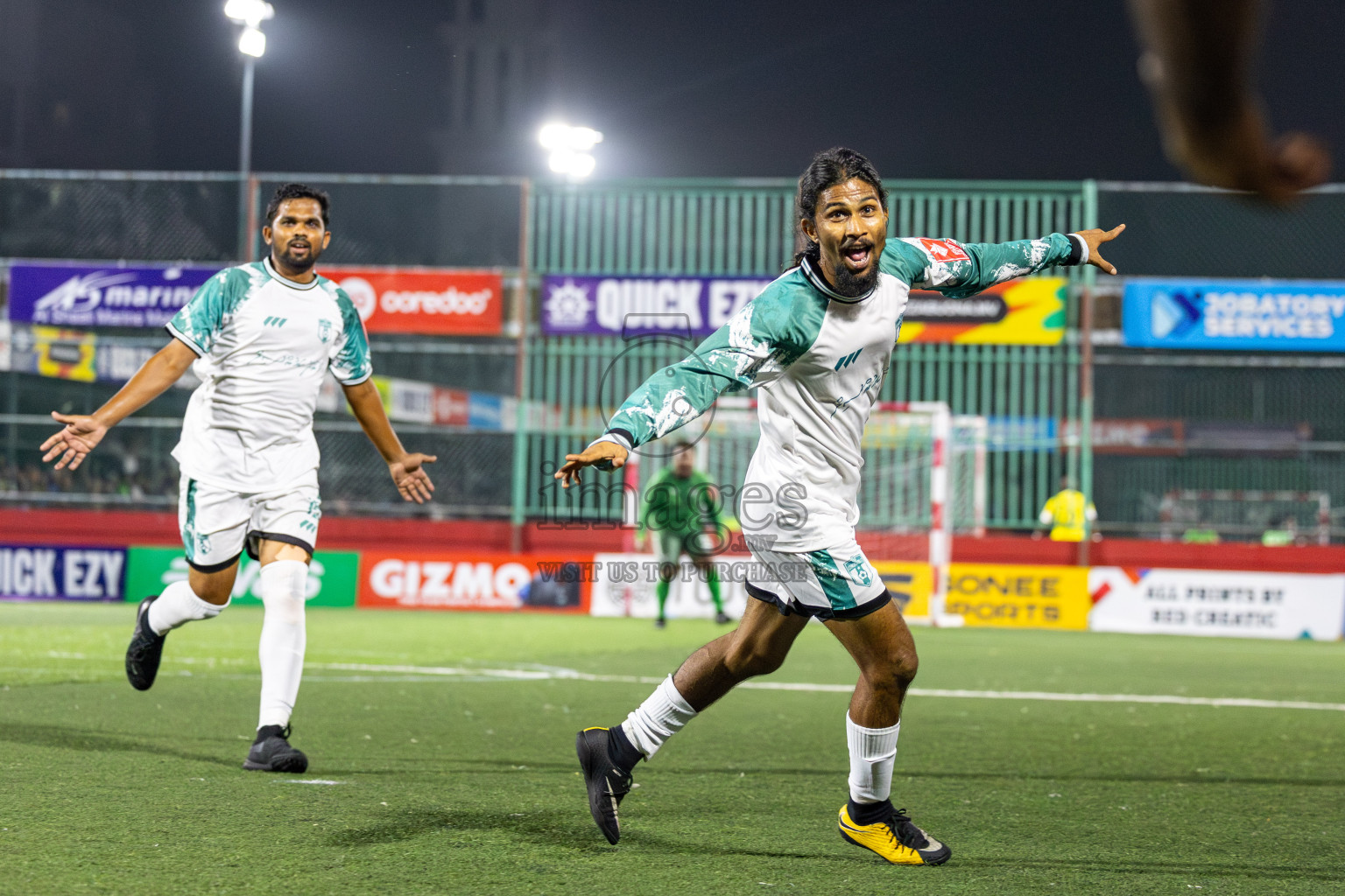 HDh Nolhivaran vs HDh Kumundhoo in Day 13 of Golden Futsal Challenge 2025 was held on Friday, 17th January 2025, in Hulhumale', Maldives 
Photos: Hassan Simah / images.mv